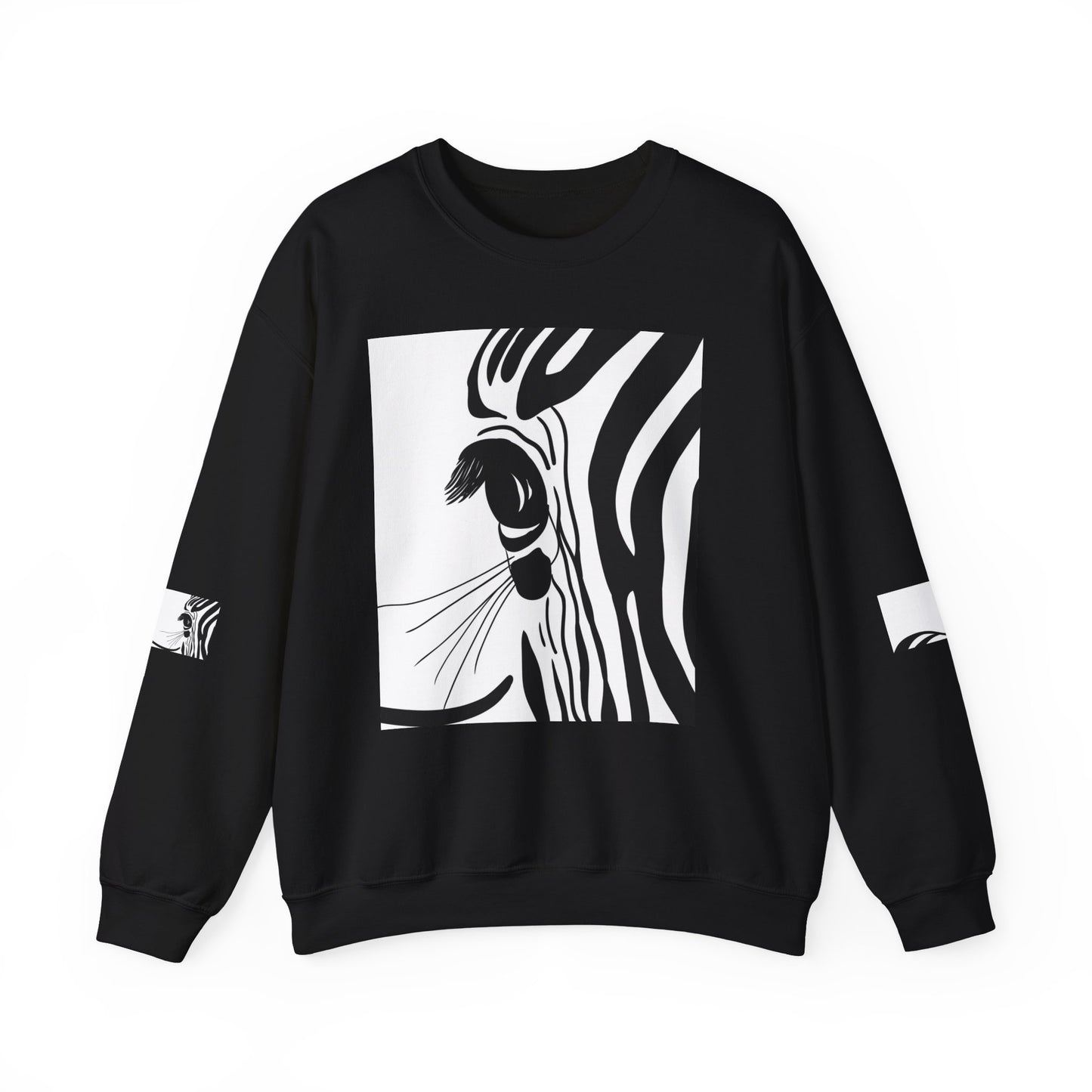 Artistically Designed Zebra Crewneck Sweatshirt - Perfect for Nature Lovers