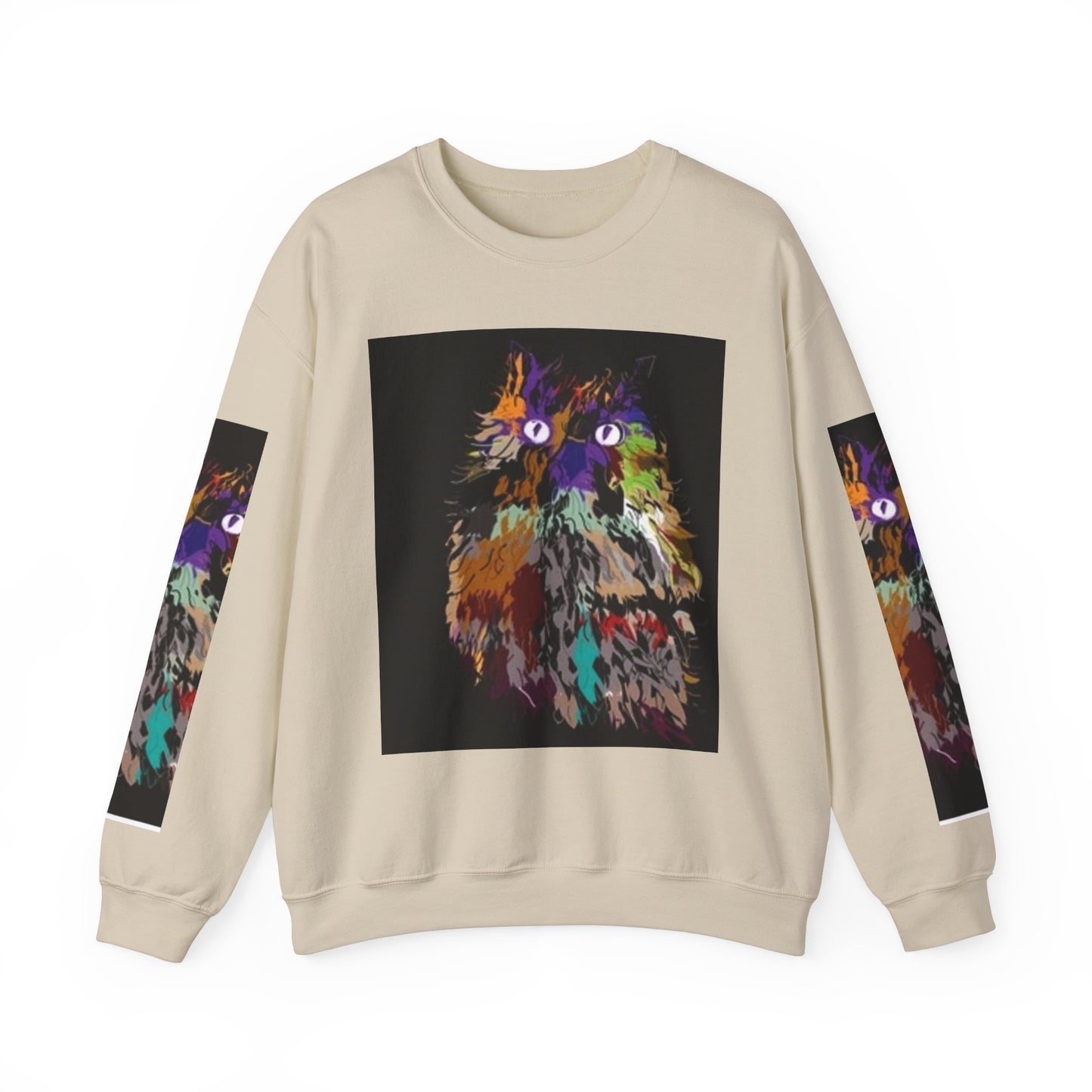 Colorful Owl Crewneck Sweatshirt - Unisex Heavy Blend™ - Cozy Art Wear for Animal Lovers