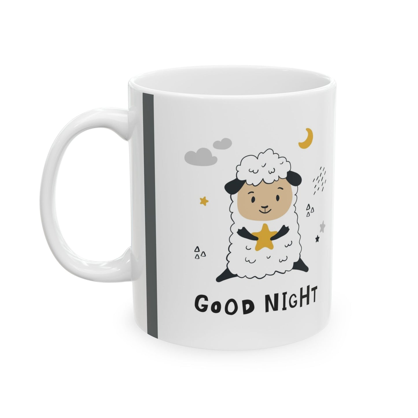 Cute Sheep 'Good Night' Ceramic Mug – Perfect for Sleepy Souls