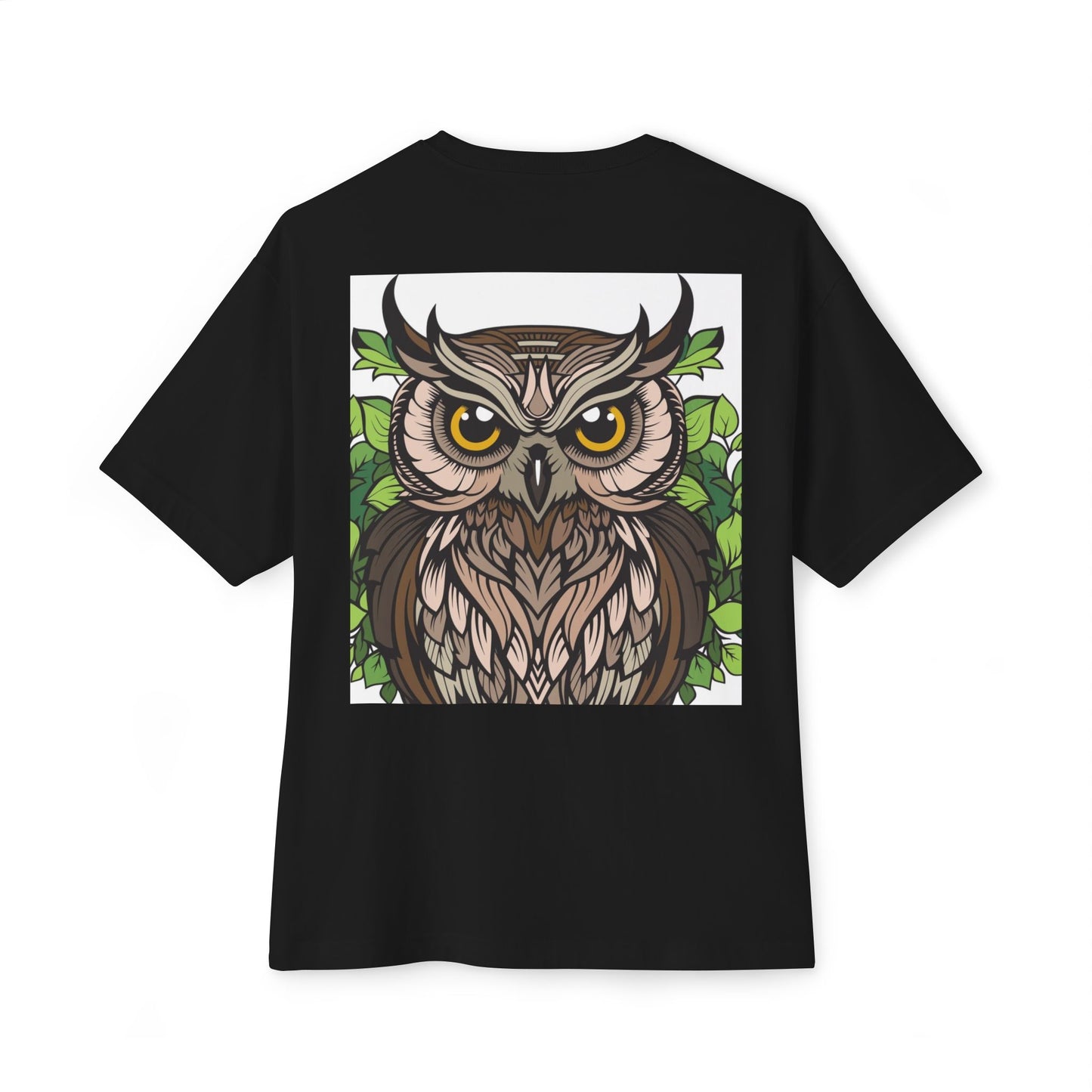 Wildlife Graphic Oversized T-Shirt - Snake & Owl Design