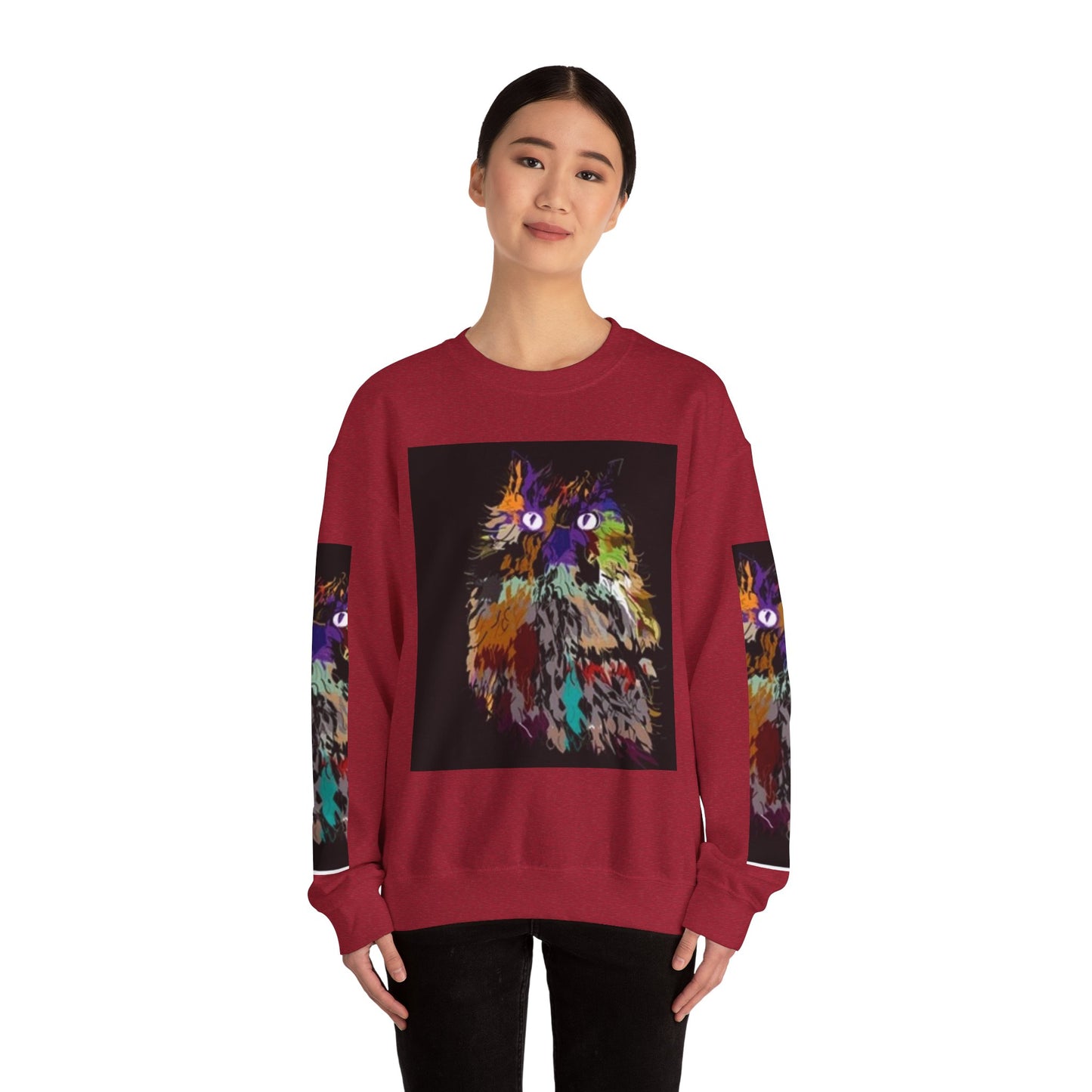 Colorful Owl Crewneck Sweatshirt - Unisex Heavy Blend™ - Cozy Art Wear for Animal Lovers