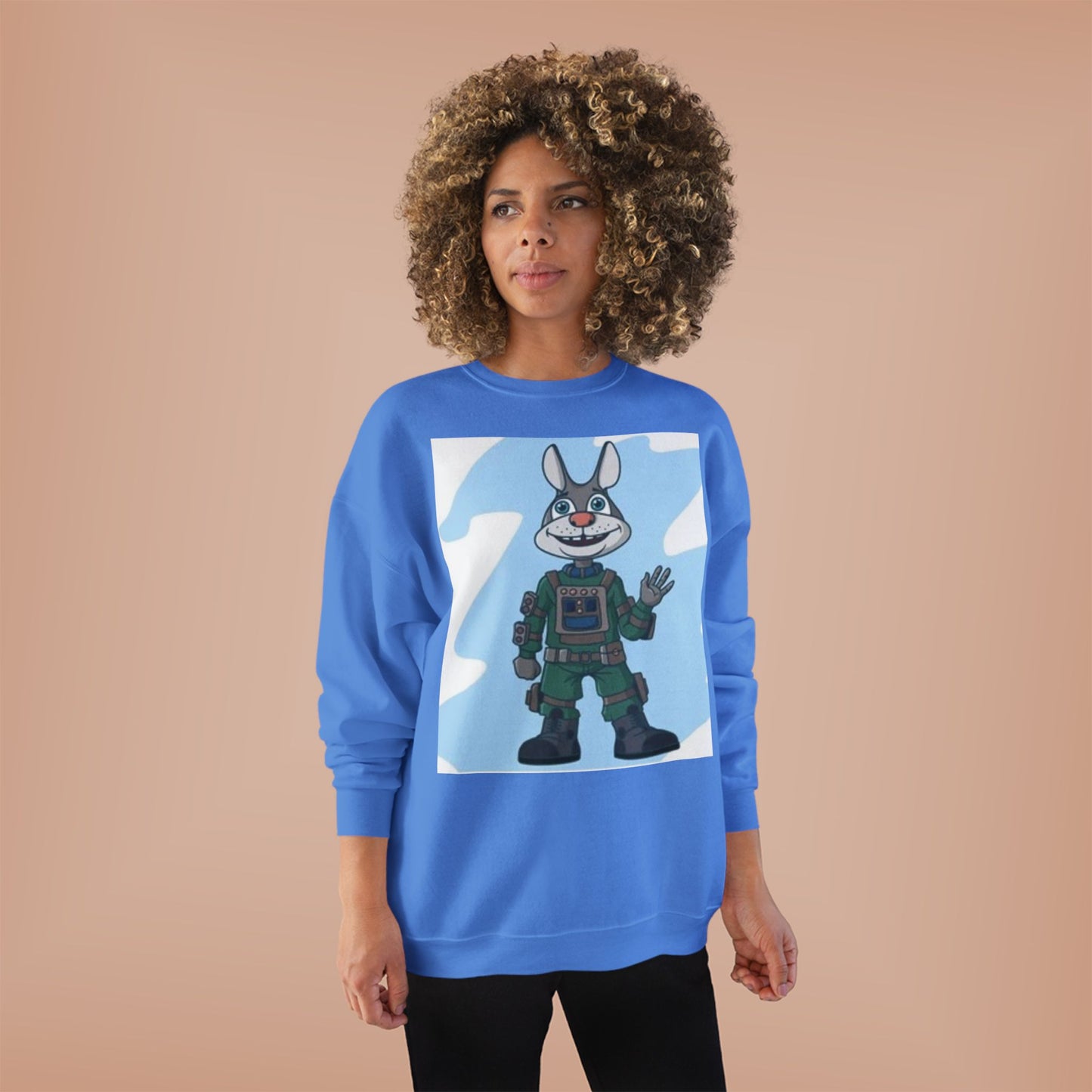 Unisex EcoSmart® Crewneck Sweatshirt - Playful Cartoon Character Design