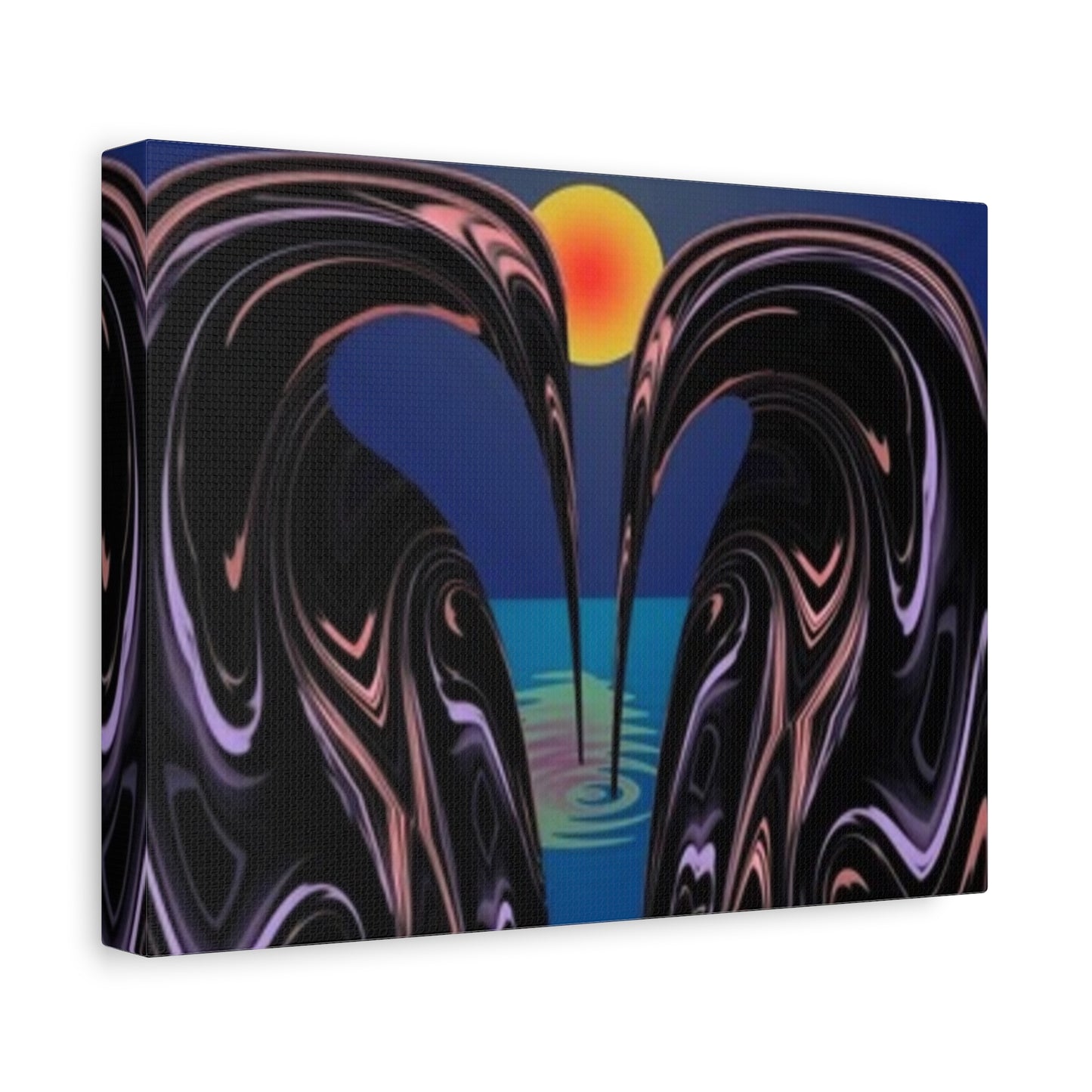 Romantic Abstract Canvas Art - Heart-Shaped Design for Home Decor