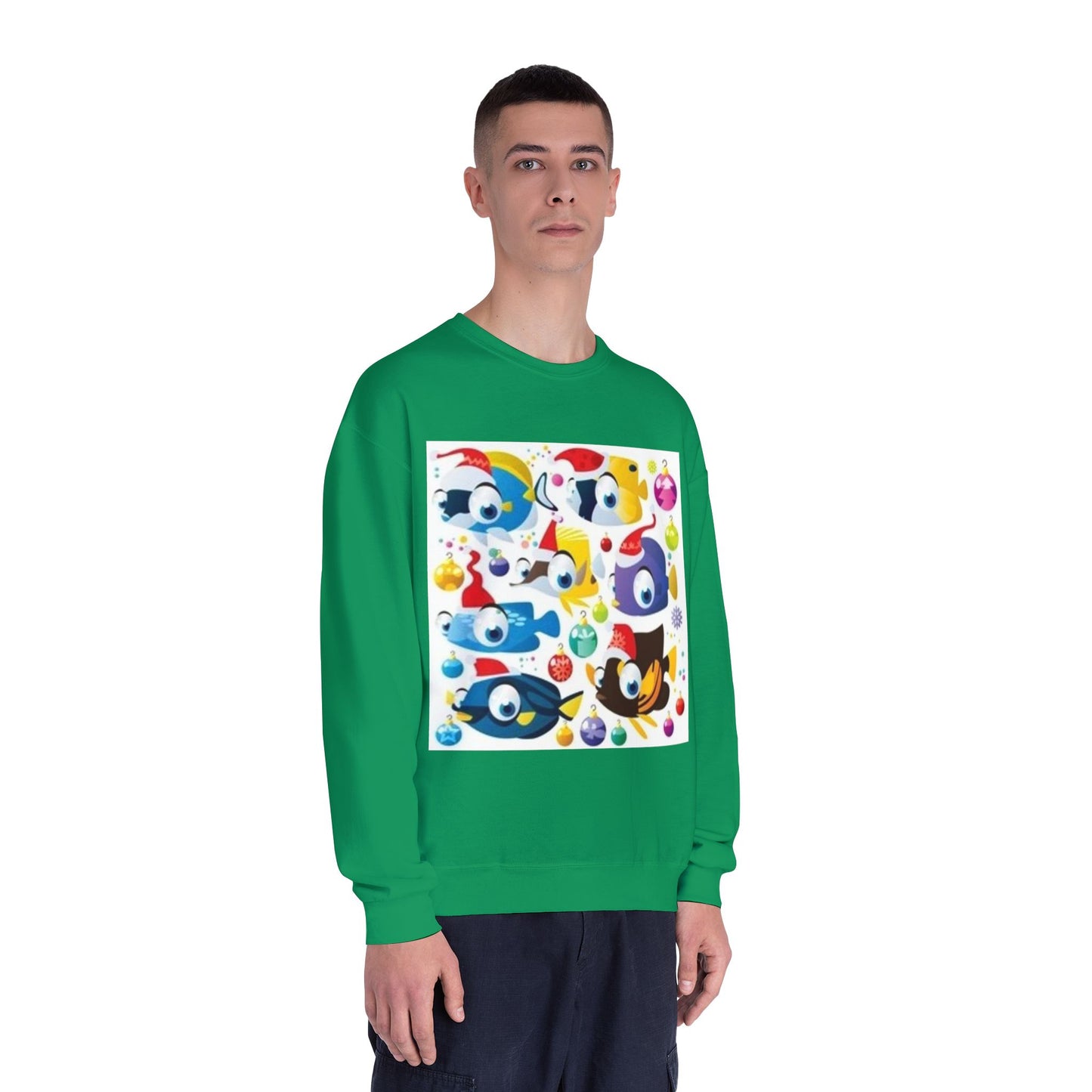 Whimsical Colorful Crewneck Sweatshirt – Fun Cartoon Design