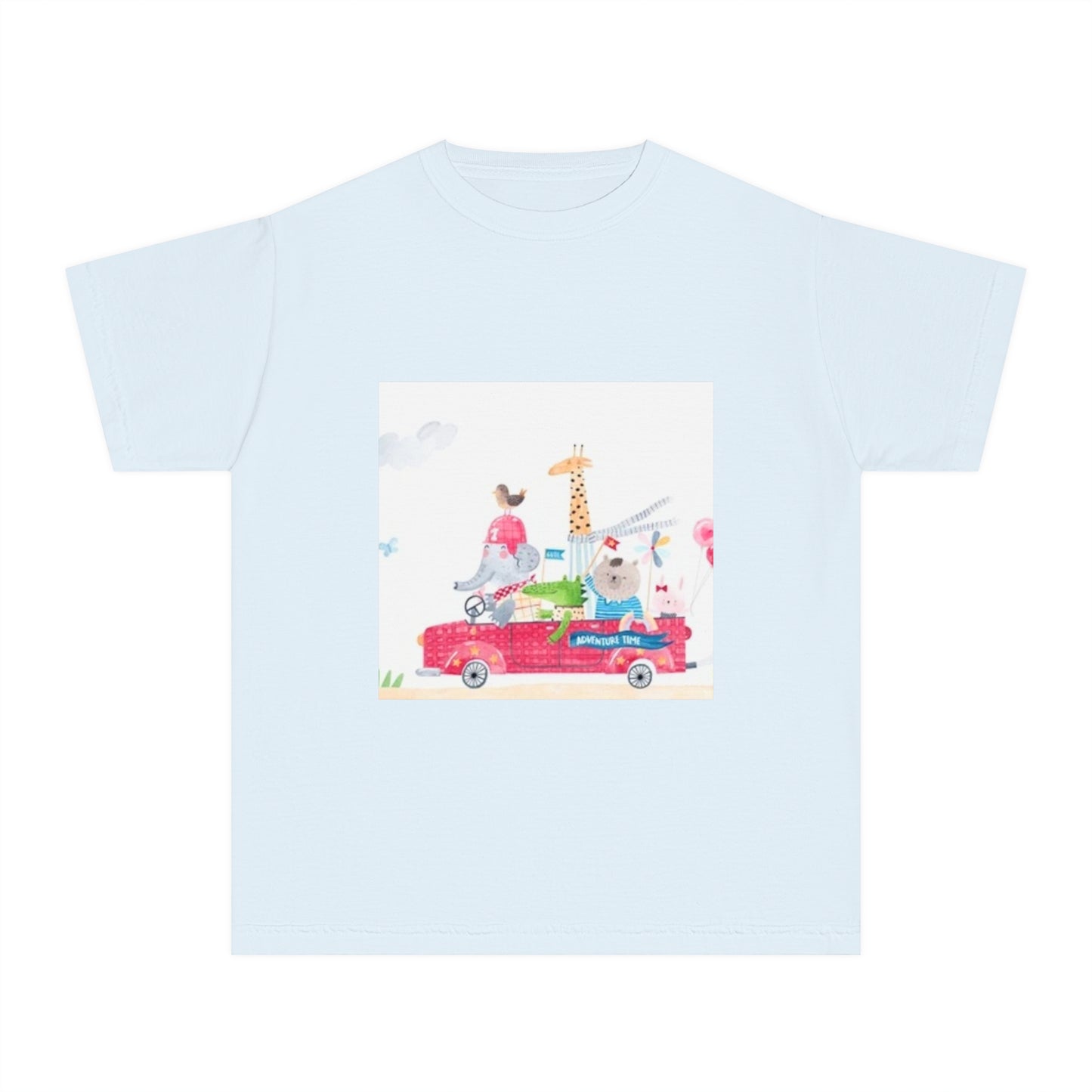 Fun Animal Adventure Youth Midweight Tee - Colorful Kids Tee for Playtime