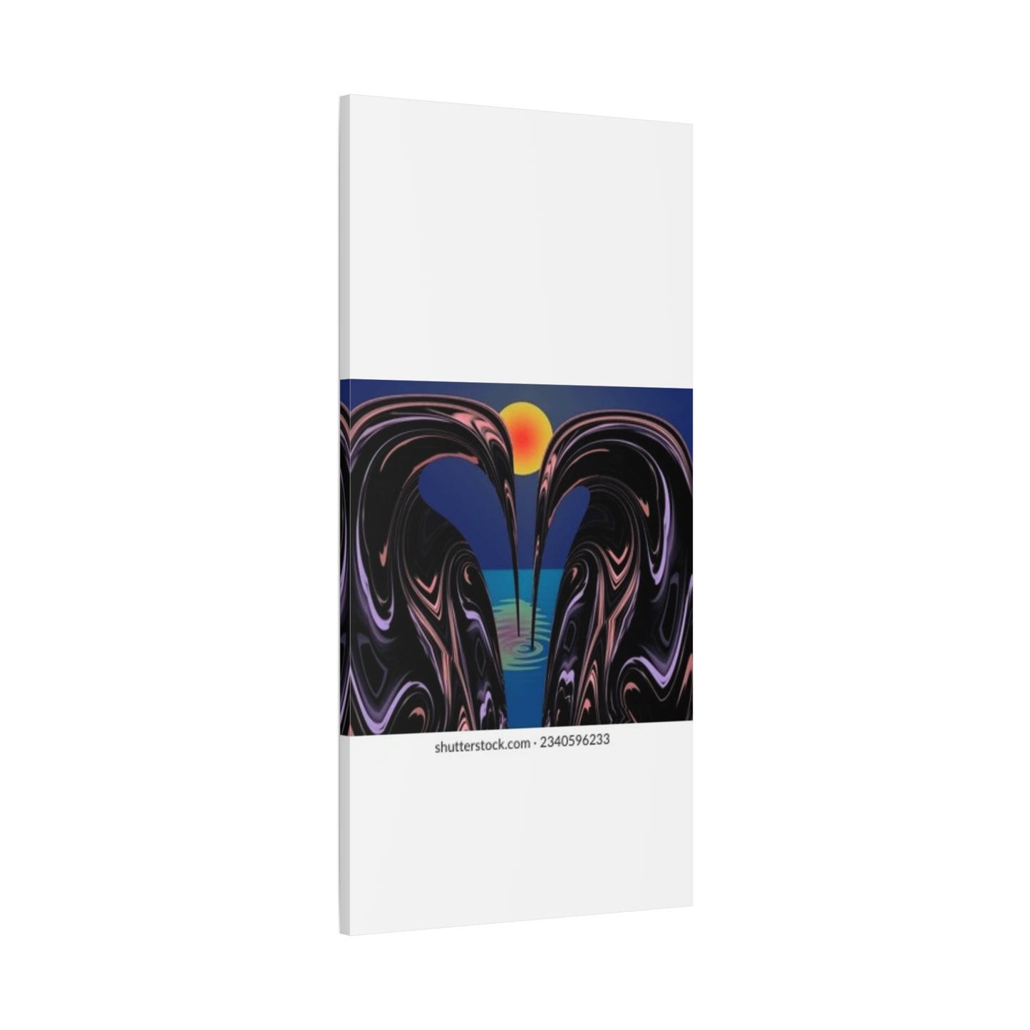 Romantic Abstract Canvas Art - Heart-Shaped Design for Home Decor