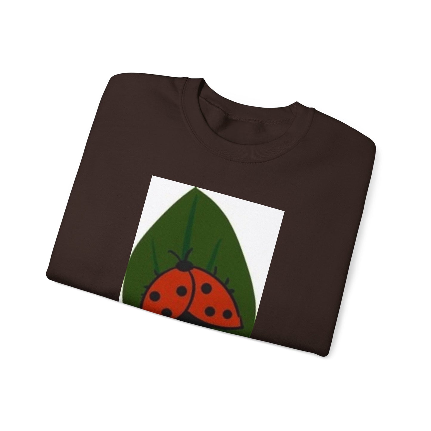 Ladybug Leaf Unisex Crewneck Sweatshirt - Cozy & Eco-Friendly