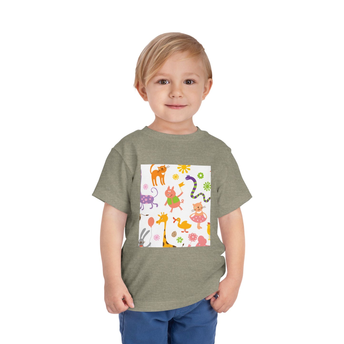 Playful Toddler Tee with Fun Animal Prints