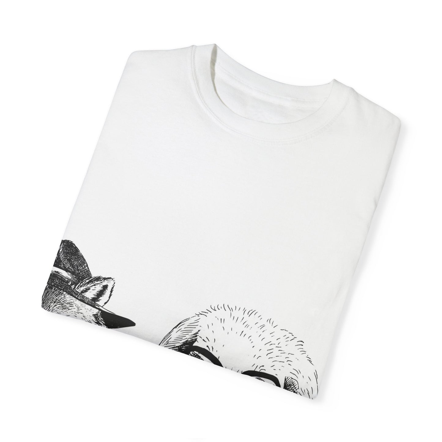 Whimsical Animals Graphic T-Shirt - Cool Fox & Panda Design