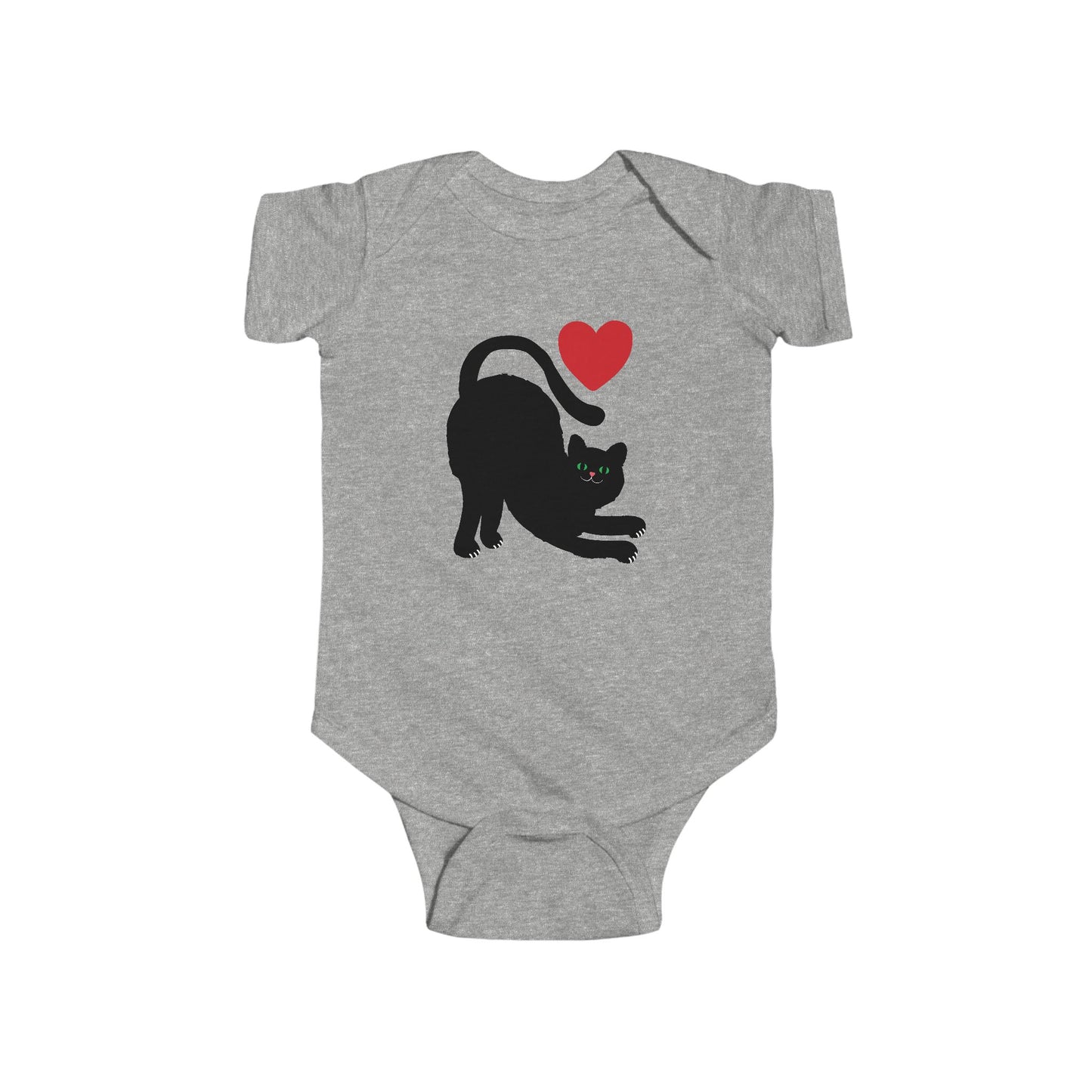 Adorable Black Cat Love Infant Bodysuit - Perfect for Cat Lovers