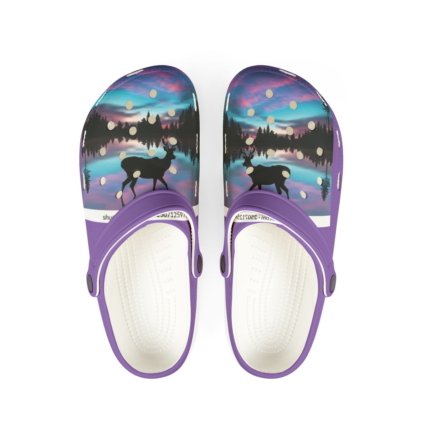 Colorful EVA Foam Rubber Clogs with Nature Design