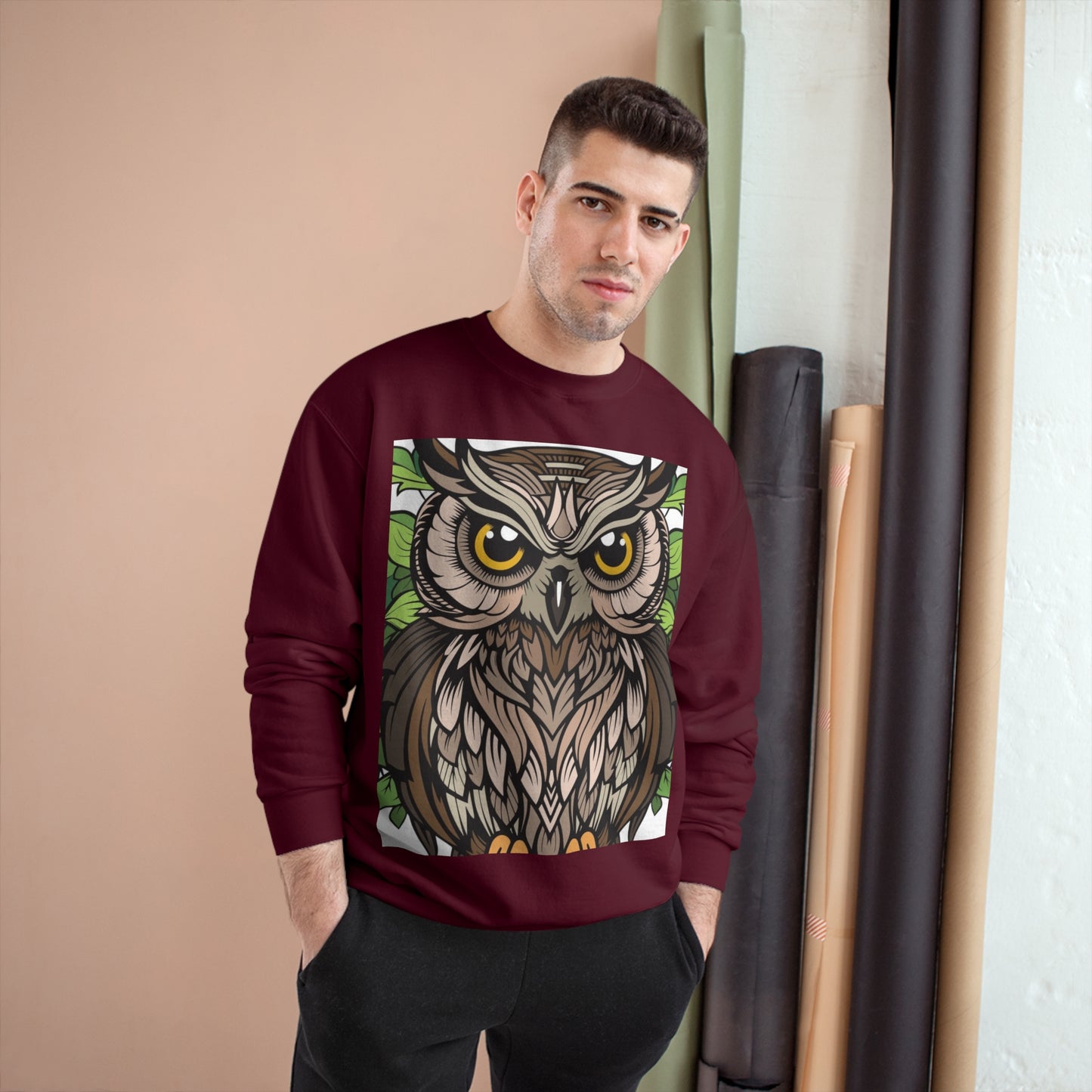 Champion Owl Sweatshirt - Cozy Unisex Sweater Perfect for Nature Lovers