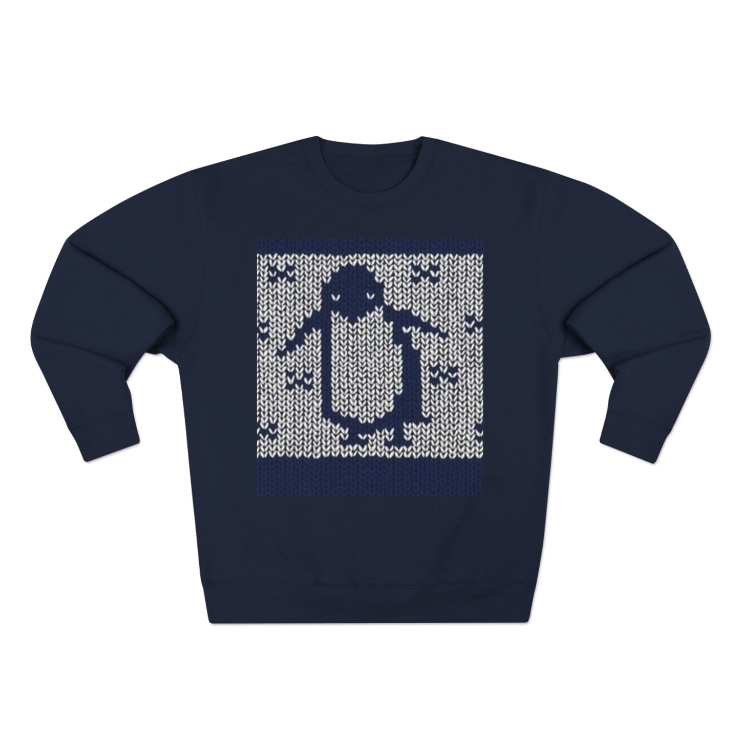 Cozy Penguin Knit Design Unisex Crewneck Sweatshirt
