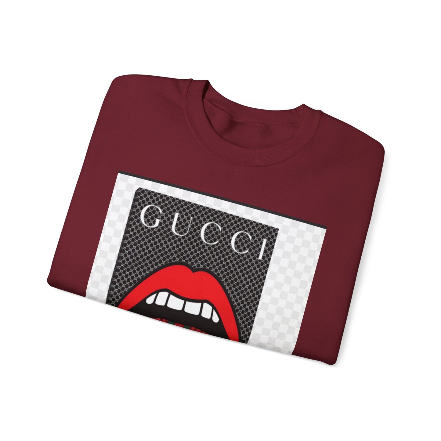 Gucci Inspired Unisex Heavy Blend Crewneck Sweatshirt - Bold Graphic Design