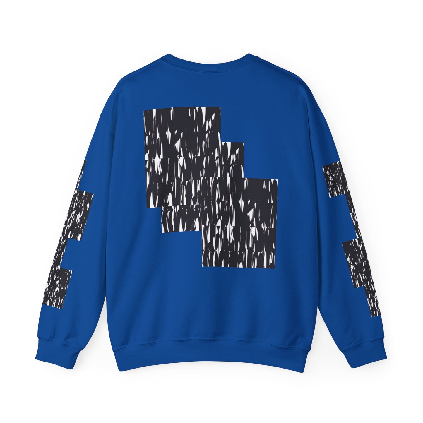 Trendy Graphic Crewneck Sweatshirt | Modern Abstract Black & White Design