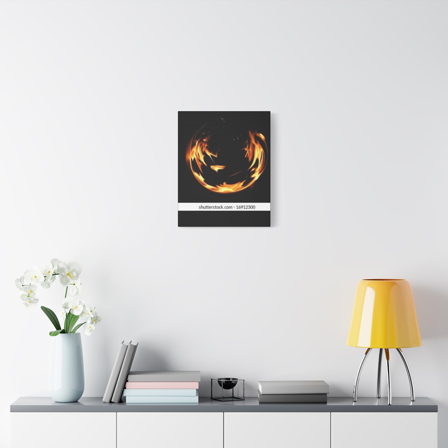 Fire Swirl Matte Canvas Art - Stretched 1.25" Gallery Wrap