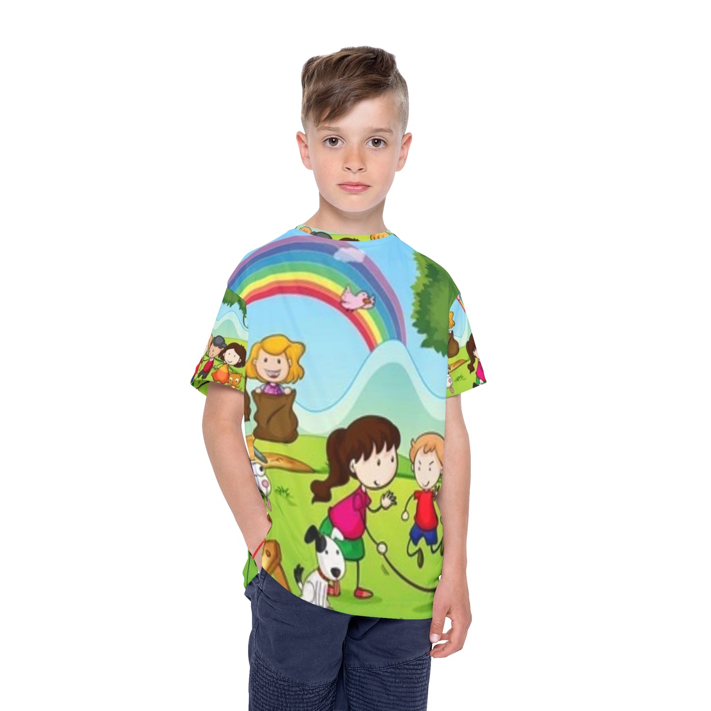 Colorful Kids Sports Jersey - Fun Outdoor Activities Design