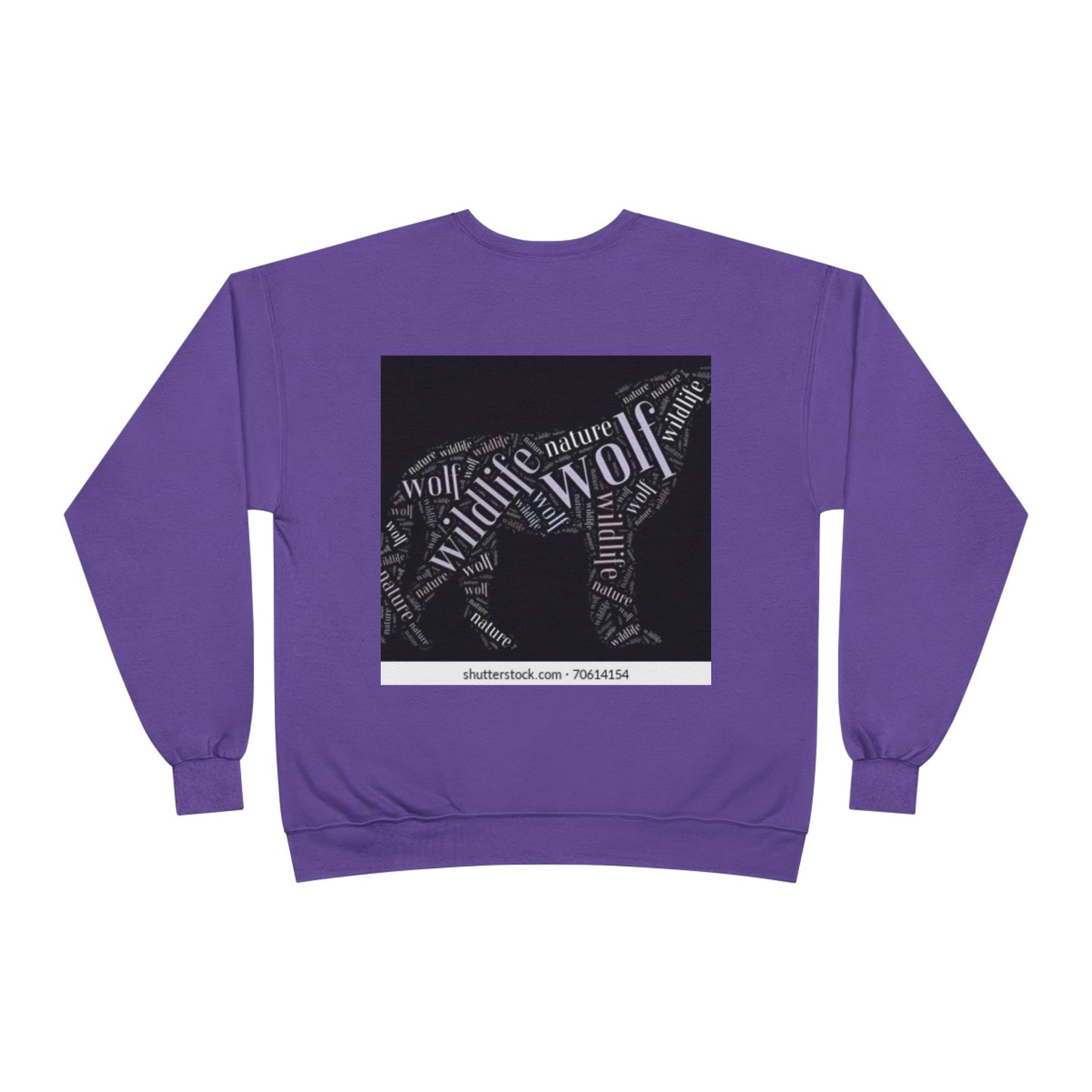 Unisex Eco-Friendly Wolf Graphic Crewneck Sweatshirt - Nature Lover Gift