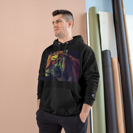 Champion Hoodie with Abstract Tiger Design - Perfect for Animal Lovers