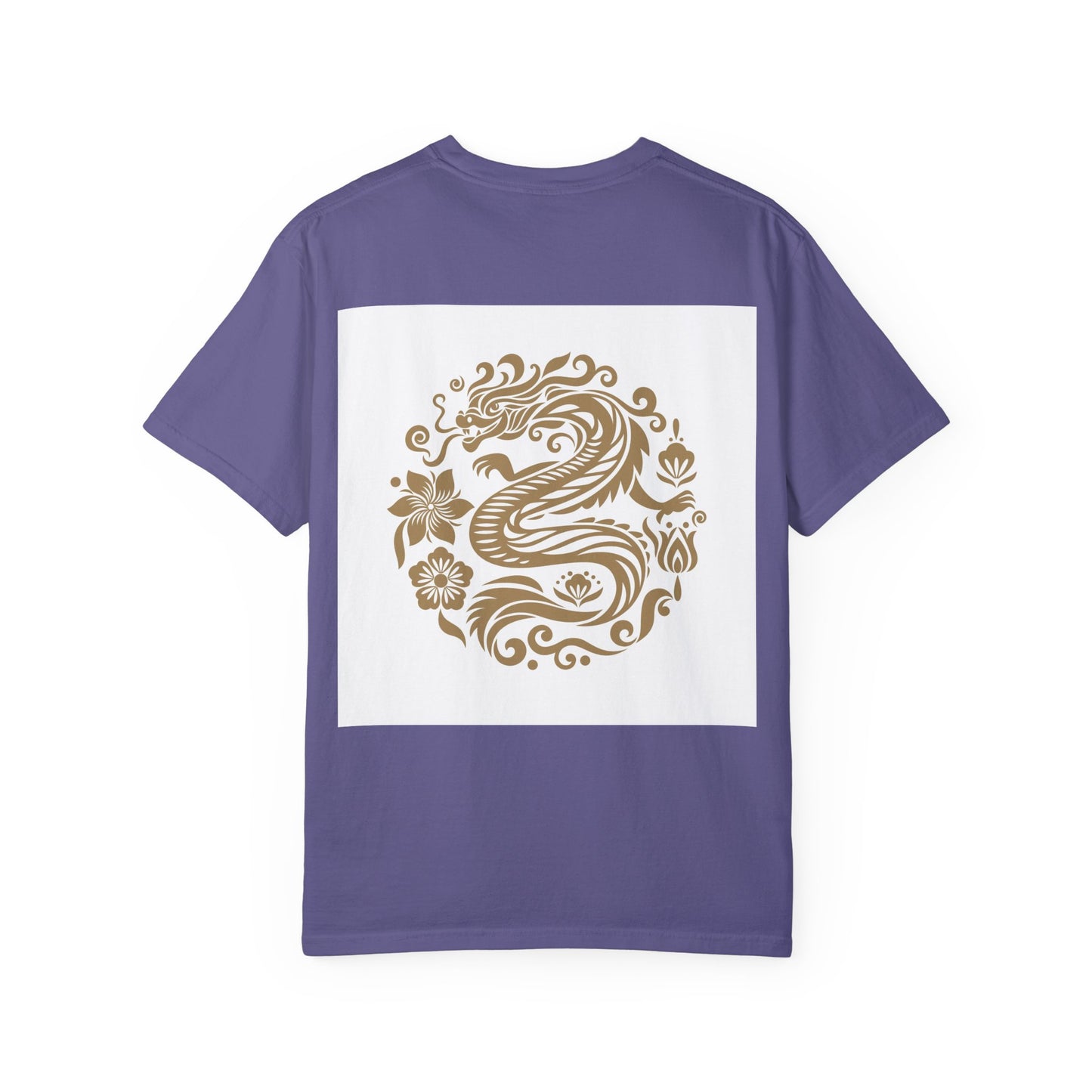 Garment-Dyed Dragon Graphic T-shirt for Nature Lovers
