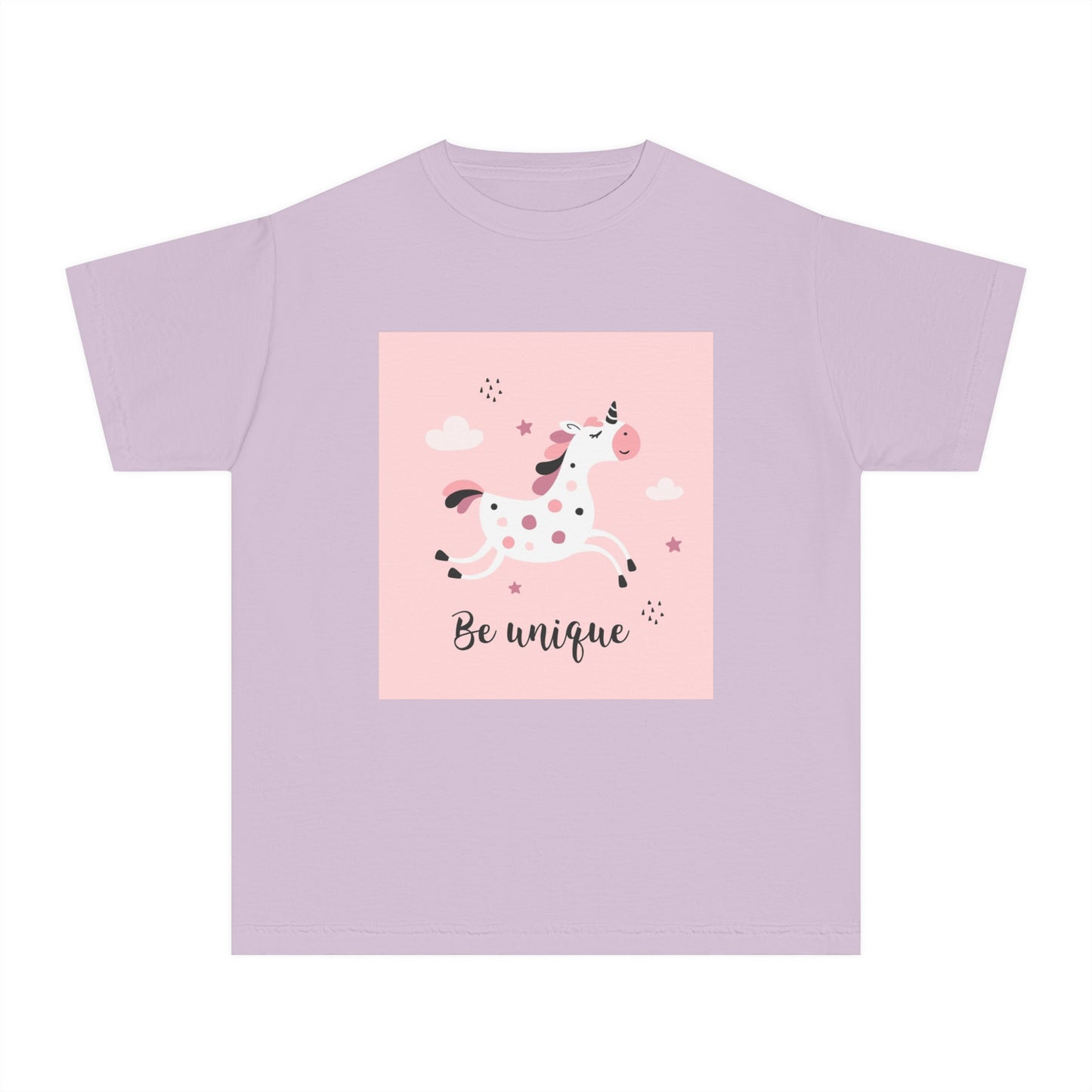 Girls' Unicorn T-Shirt - 'Be Unique' Midweight Tee