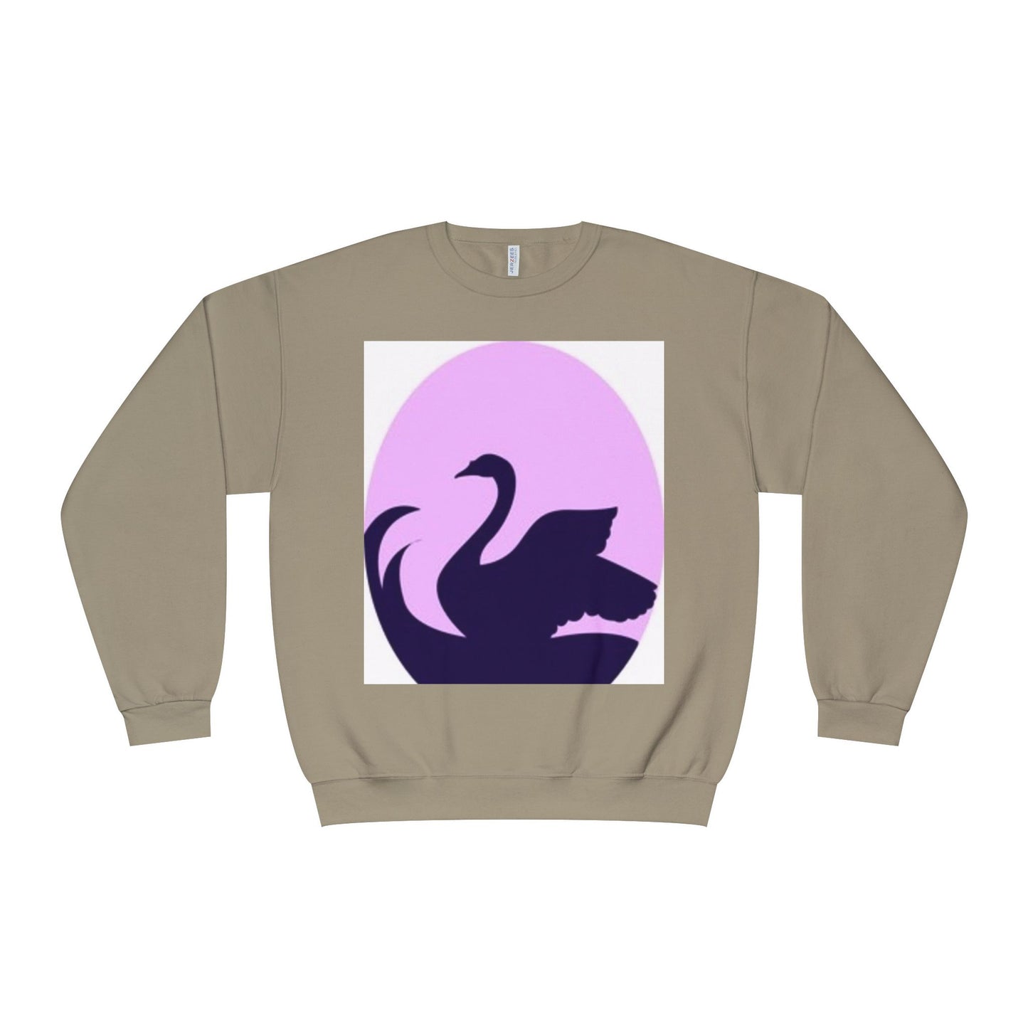 Elegant Swan Silhouette Unisex Crewneck Sweatshirt - Cozy Spring Fashion