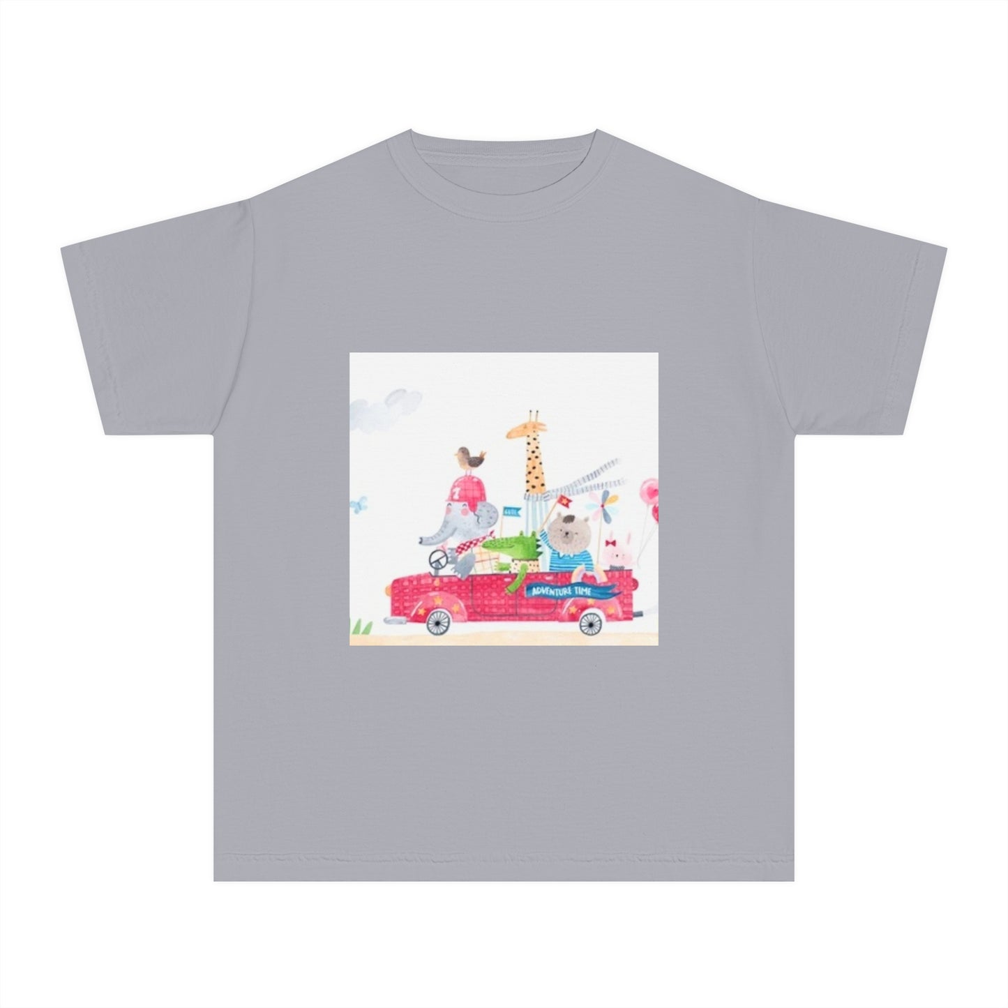 Fun Animal Adventure Youth Midweight Tee - Colorful Kids Tee for Playtime