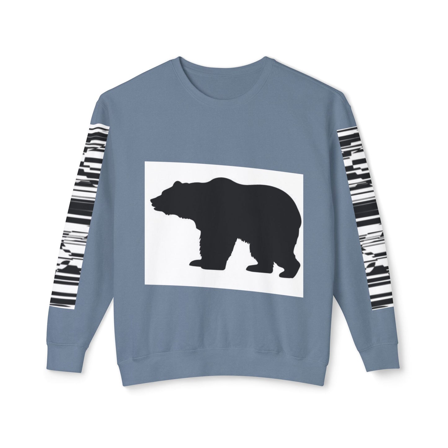 Stylish Bear Graphic Unisex Lightweight Crewneck Sweatshirt
