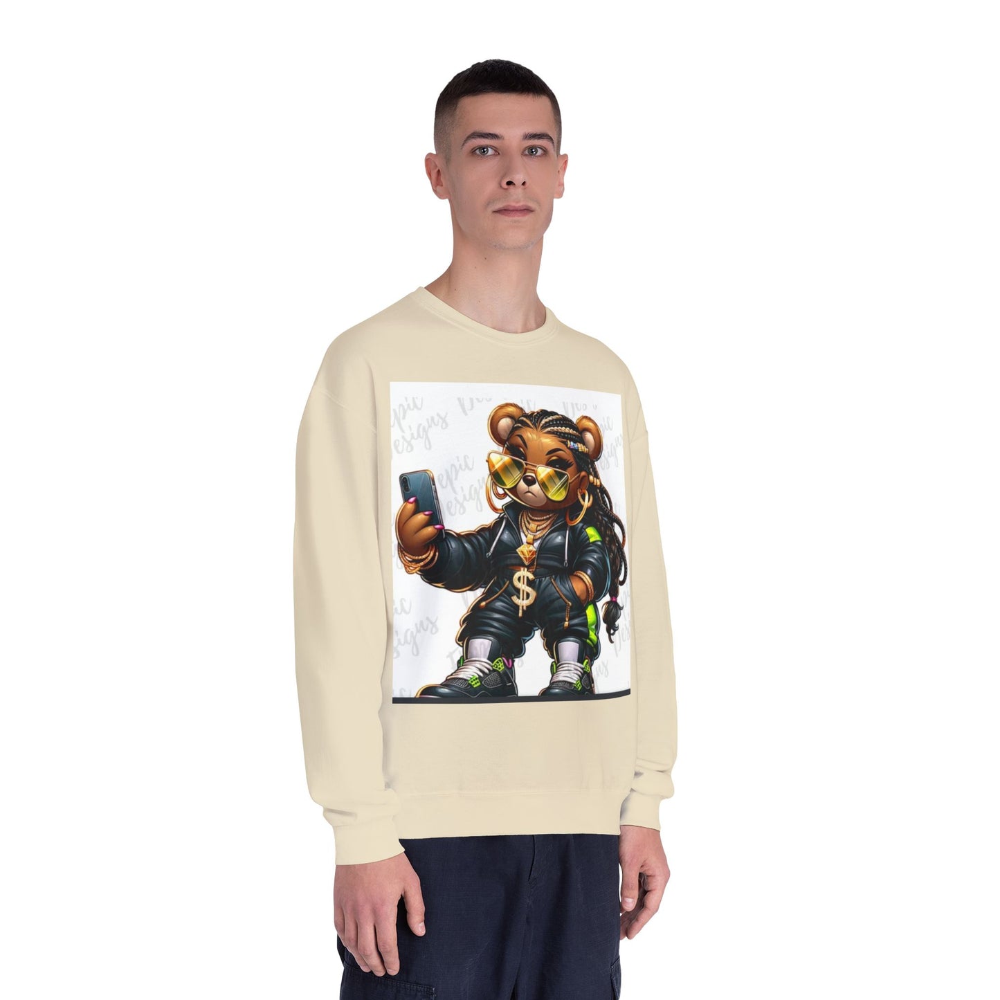 Street Style Bear Crewneck Sweatshirt - Unisex Urban Fashion