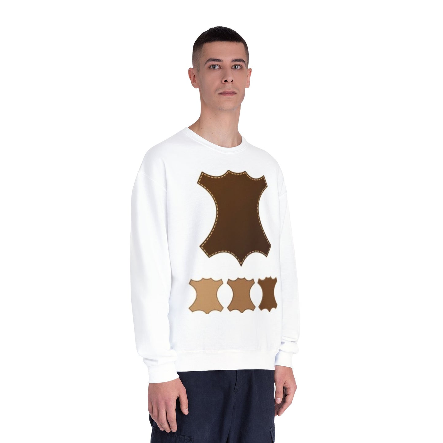 Artisan Leather Pattern Unisex Crewneck Sweatshirt