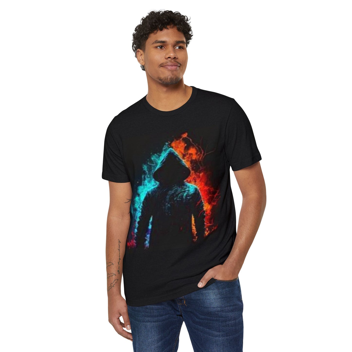 Mystical Energy Unisex Recycled Organic T-Shirt - Eco-Friendly Fashion with Bold Graphic Design