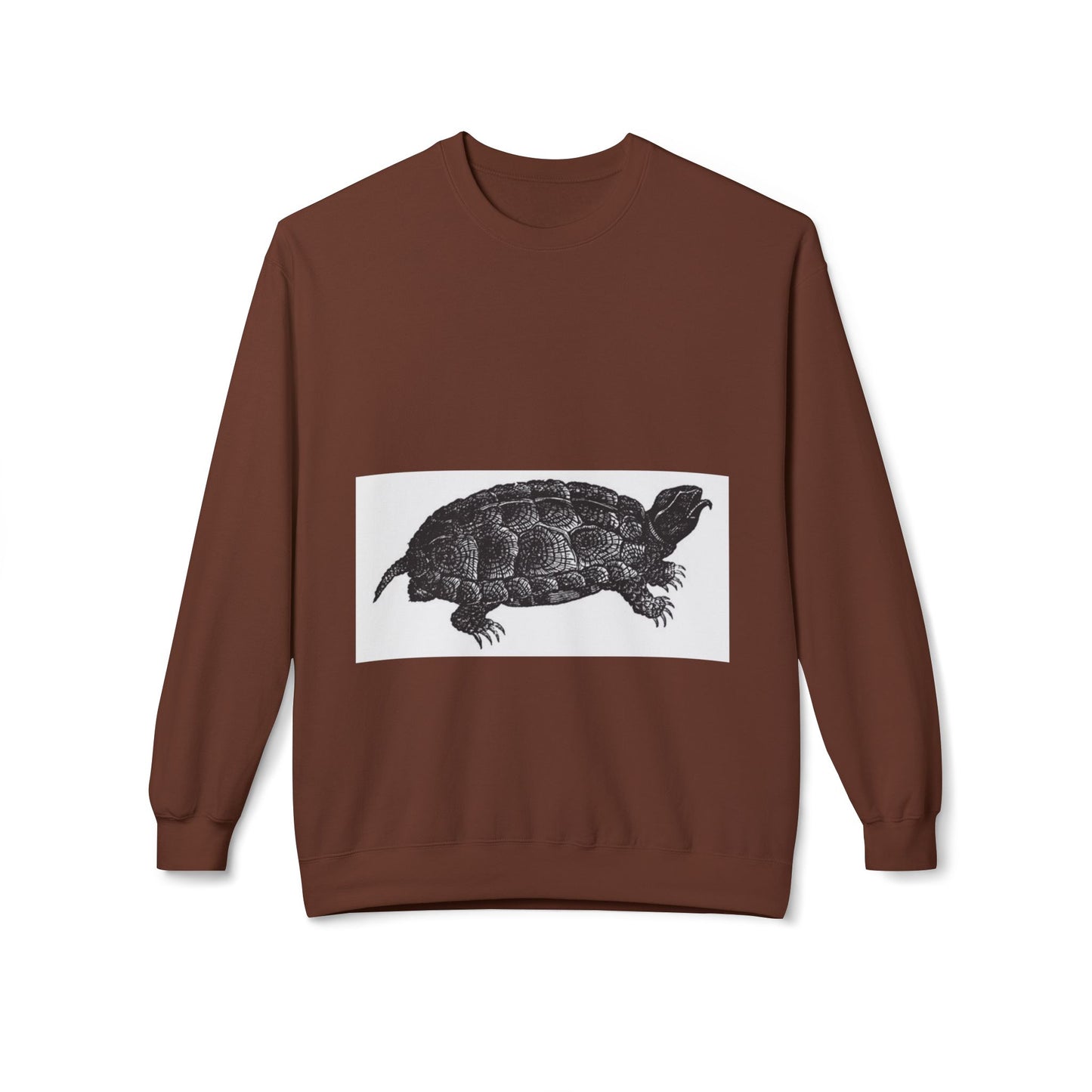 Turtle Design Unisex Fleece Crewneck Sweatshirt - Chill Vibes, Perfect Gift for Nature Lovers