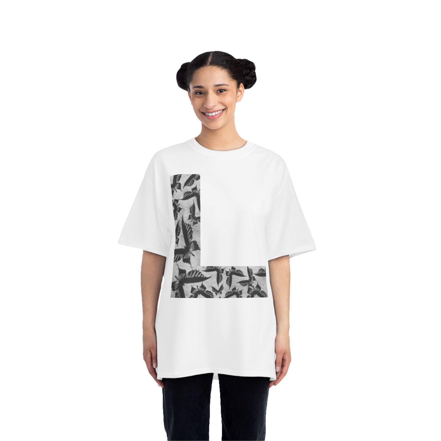 Stylish Butterfly L Graphic Tee - Casual Summer Wear
