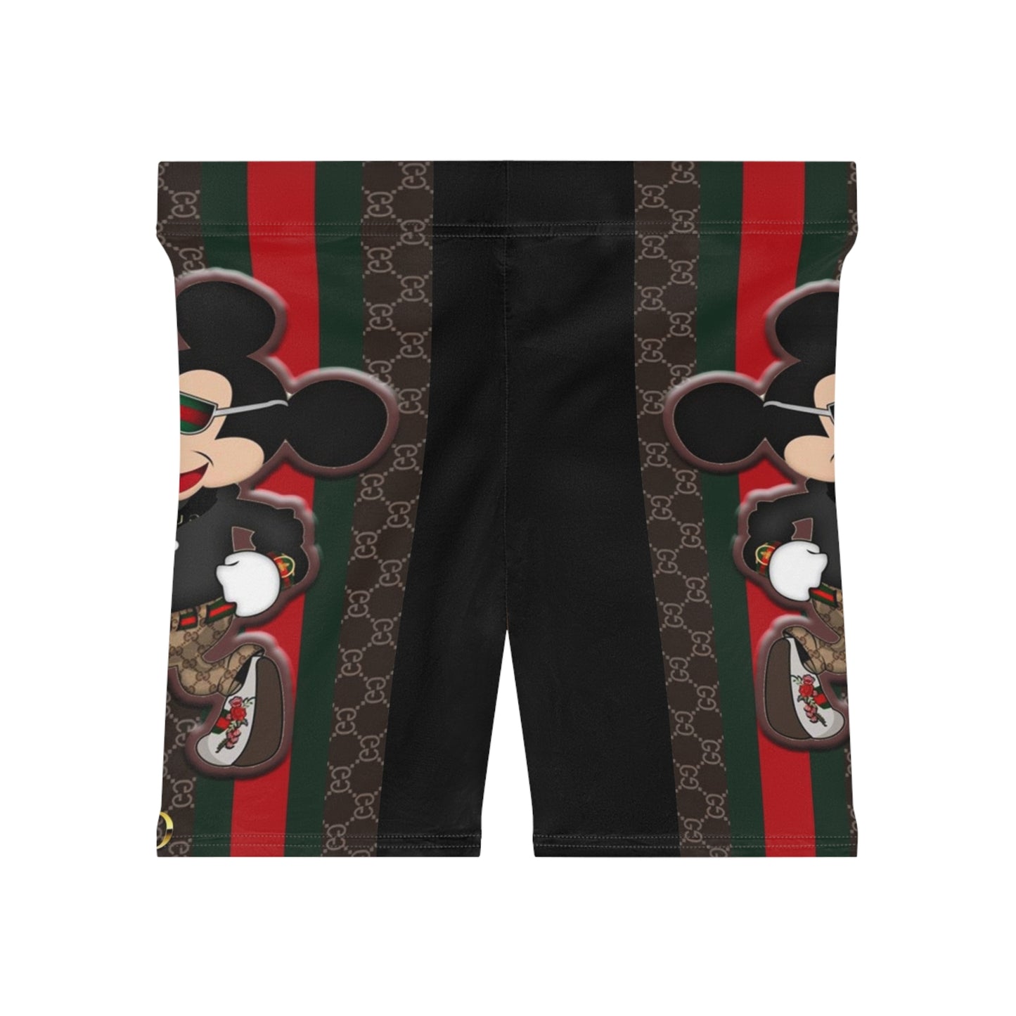 Stylish Women's Biker Shorts with Mickey Mouse Design