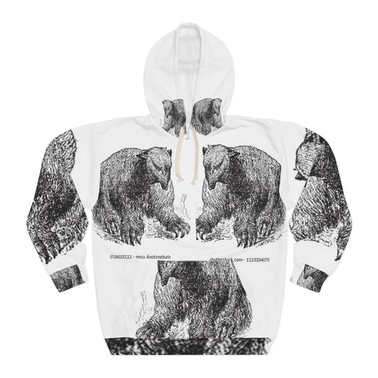 Cozy Bear Graphic Unisex Pullover Hoodie - Nature Lover Gift