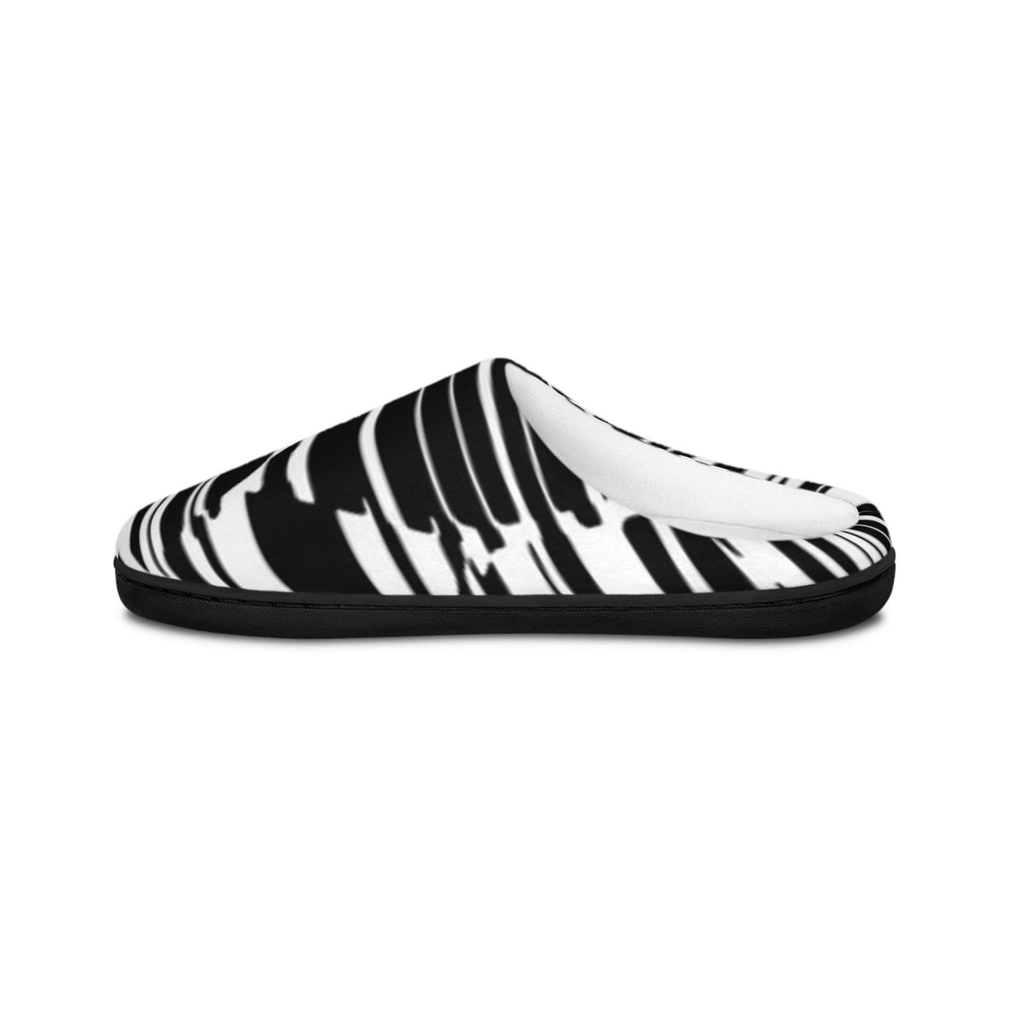 Stylish Black and White Men's Indoor Slippers - Cozy Home Footwear
