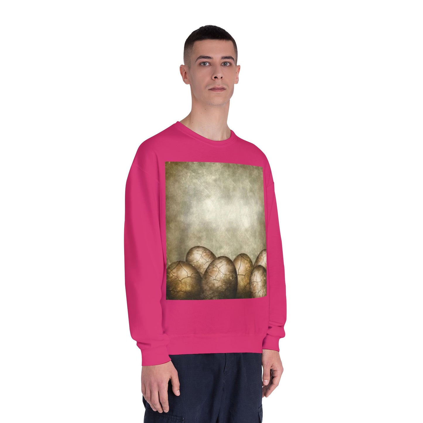 Cozy Vintage Egg Design Crewneck Sweatshirt