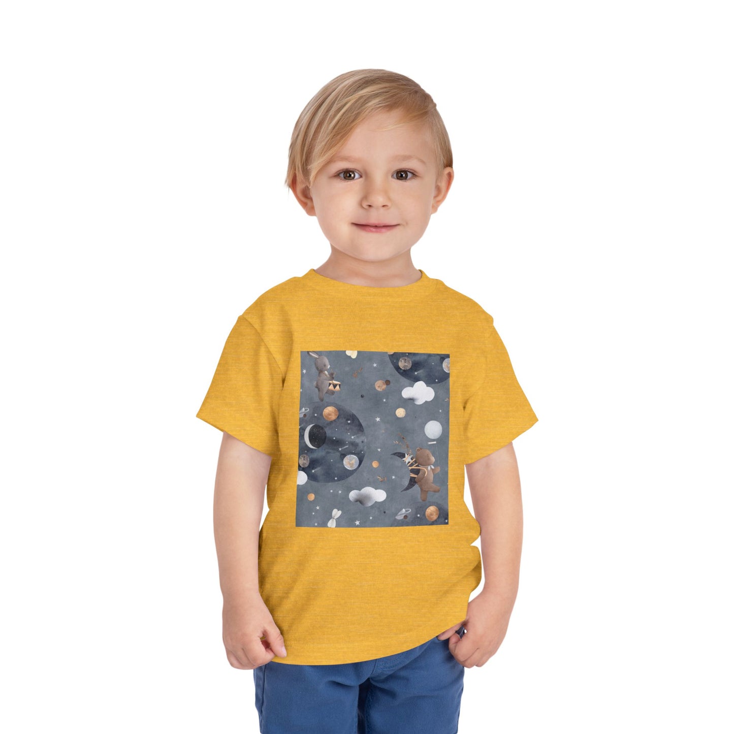 Cosmic Adventure Toddler Tee - Fun Space-Themed Short Sleeve Shirt for Kids
