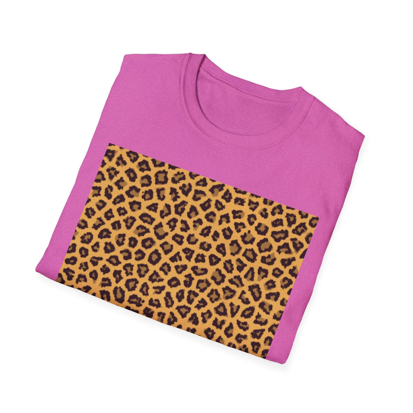 Leopard Print Unisex Softstyle T-Shirt - Trendy Casual Wear