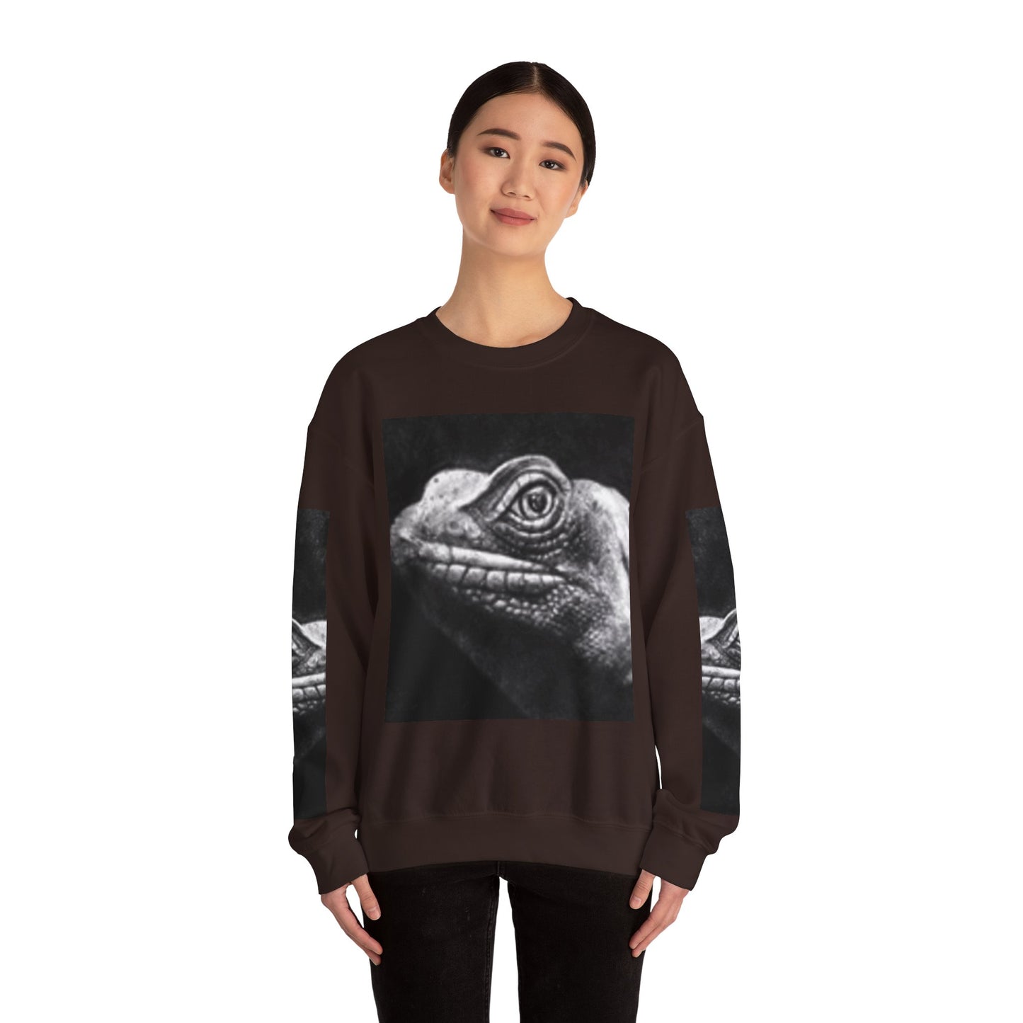 Unique Unisex Crewneck Sweatshirt with Bold Lizard Design
