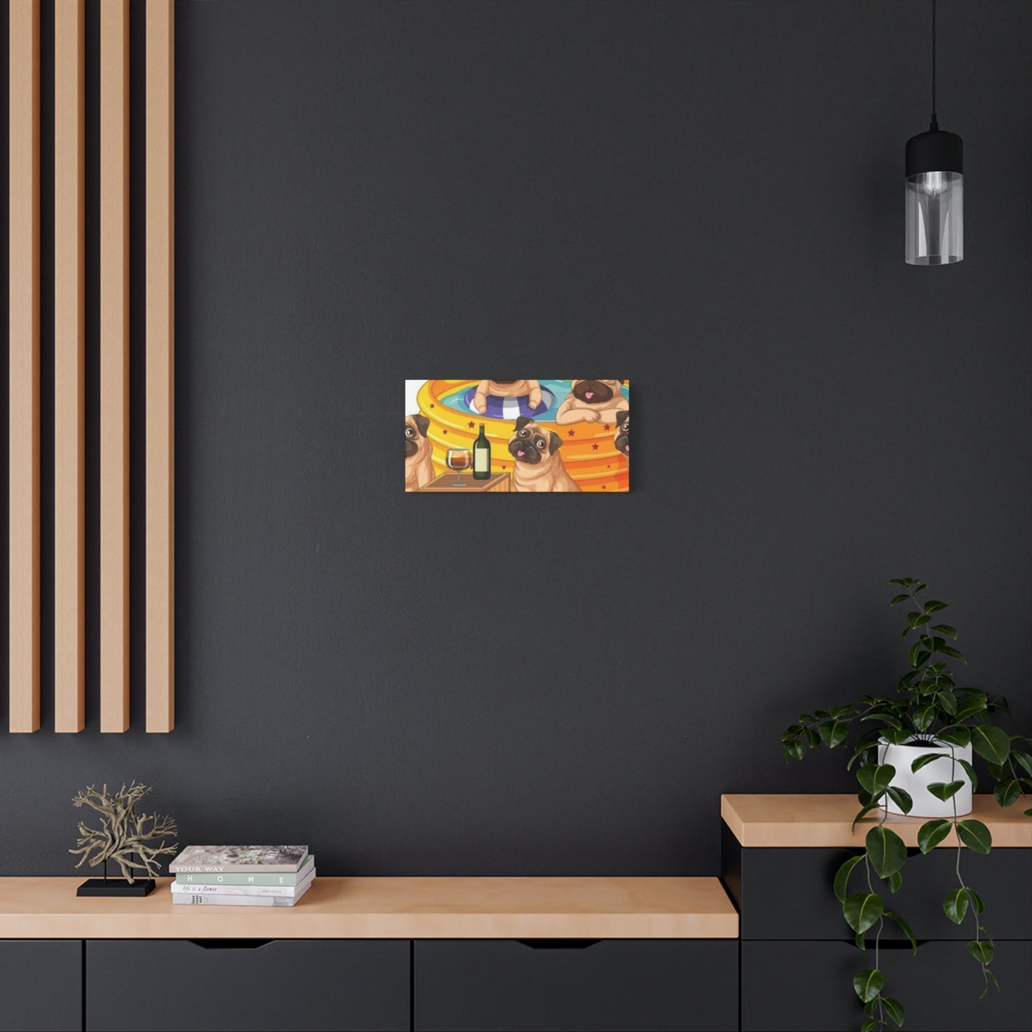 Pug Pool Party Canvas Art - Fun Pet Decor