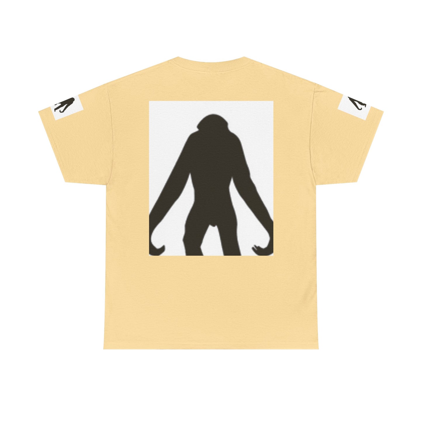 Unisex Heavy Cotton Tee - Bold Monkey Silhouette Tee for Animal Lovers