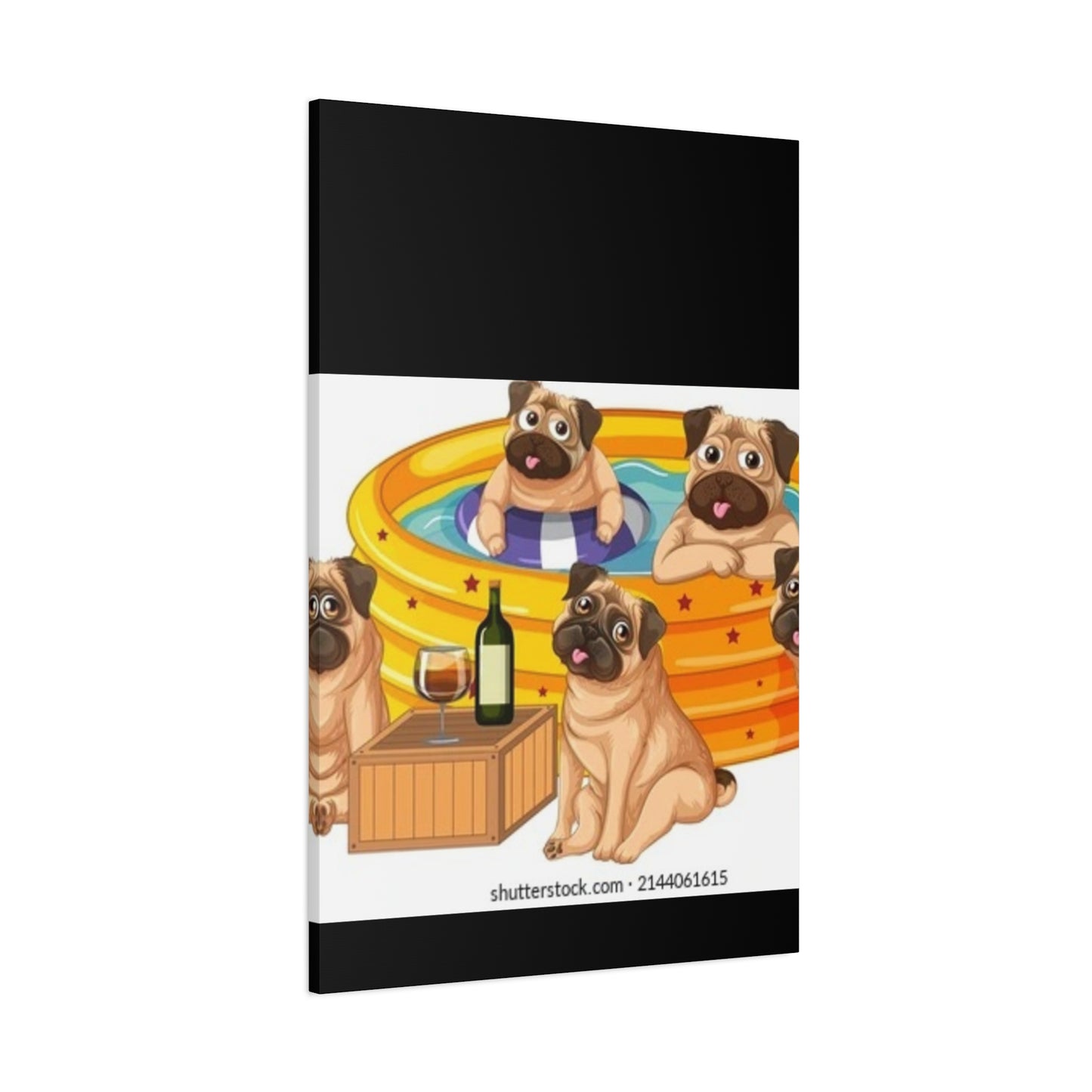 Pug Pool Party Canvas Art - Fun Pet Decor