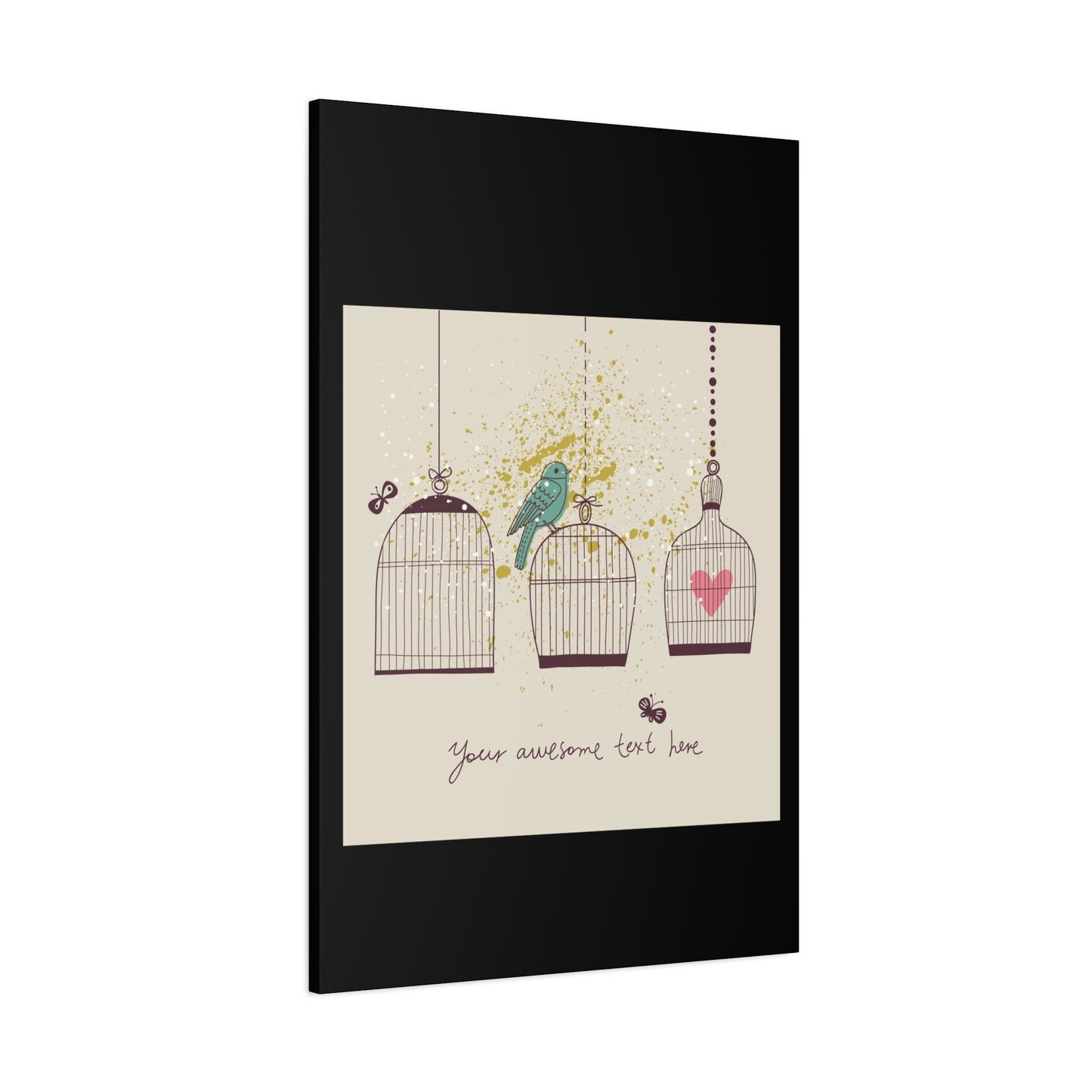 Whimsical Birdcage Canvas Wall Art - Personalized Home Decor