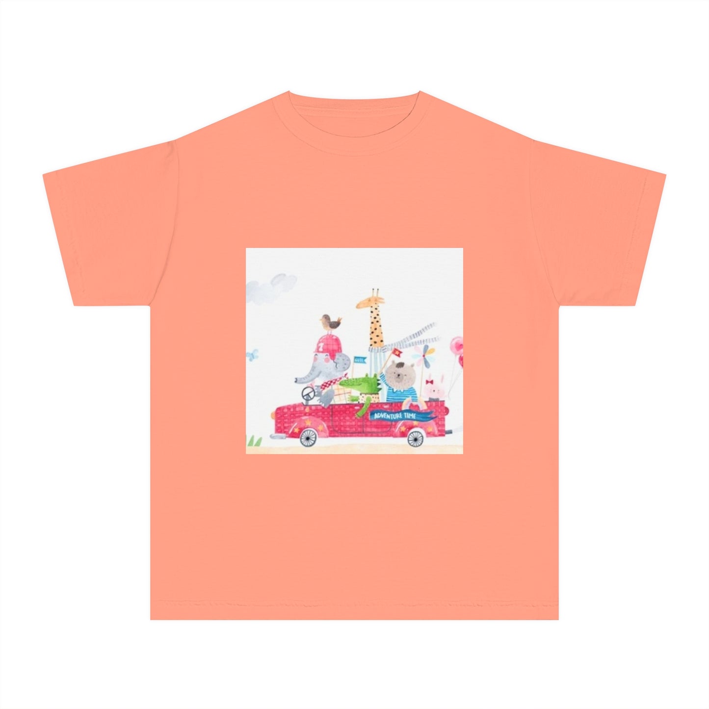 Fun Animal Adventure Youth Midweight Tee - Colorful Kids Tee for Playtime