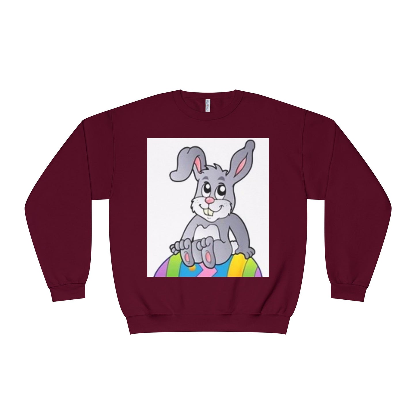 Cozy Rabbit Graphic Crewneck Sweatshirt - Perfect for Spring Celebrations