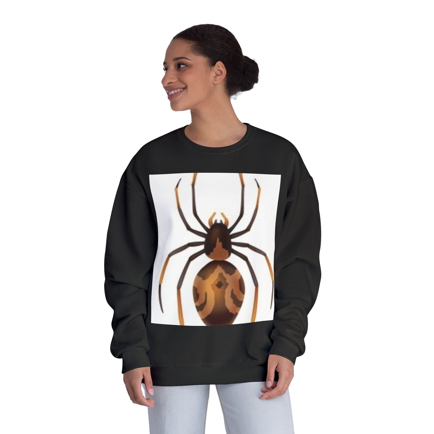 Unisex Spider Graphic Crewneck Sweatshirt - Cozy Fall Fashion
