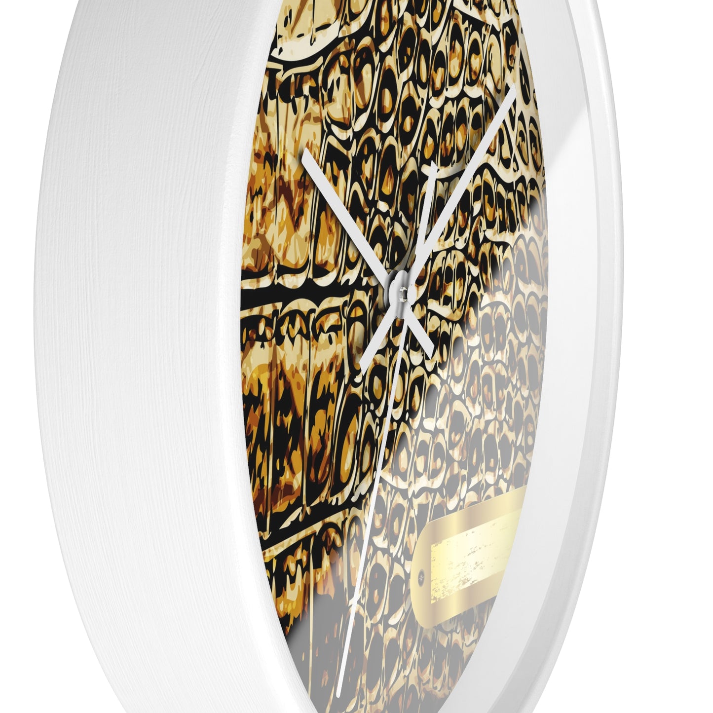 Elegant Crocodile Print Wall Clock - Stylish Home Decor