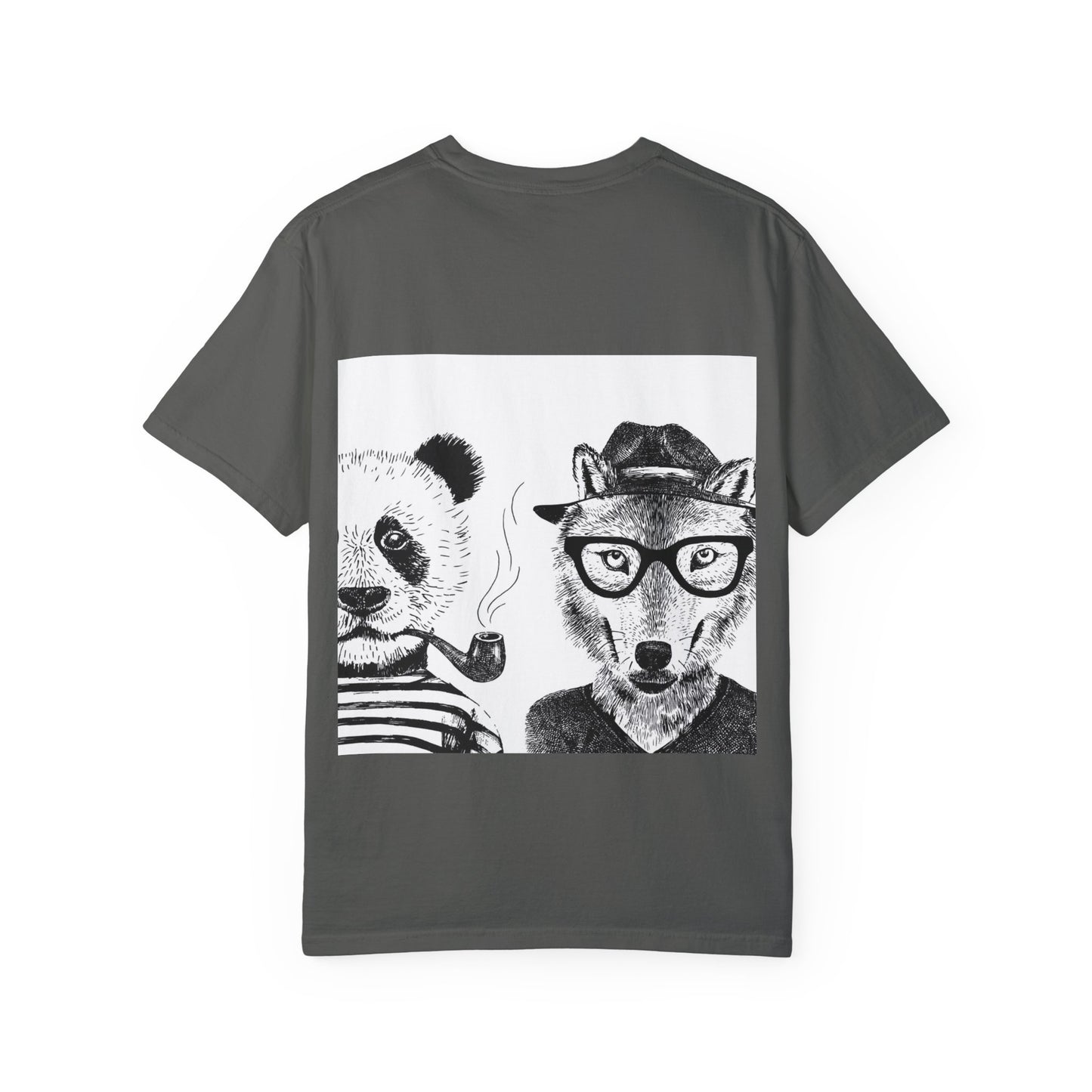 Whimsical Animals Graphic T-Shirt - Cool Fox & Panda Design