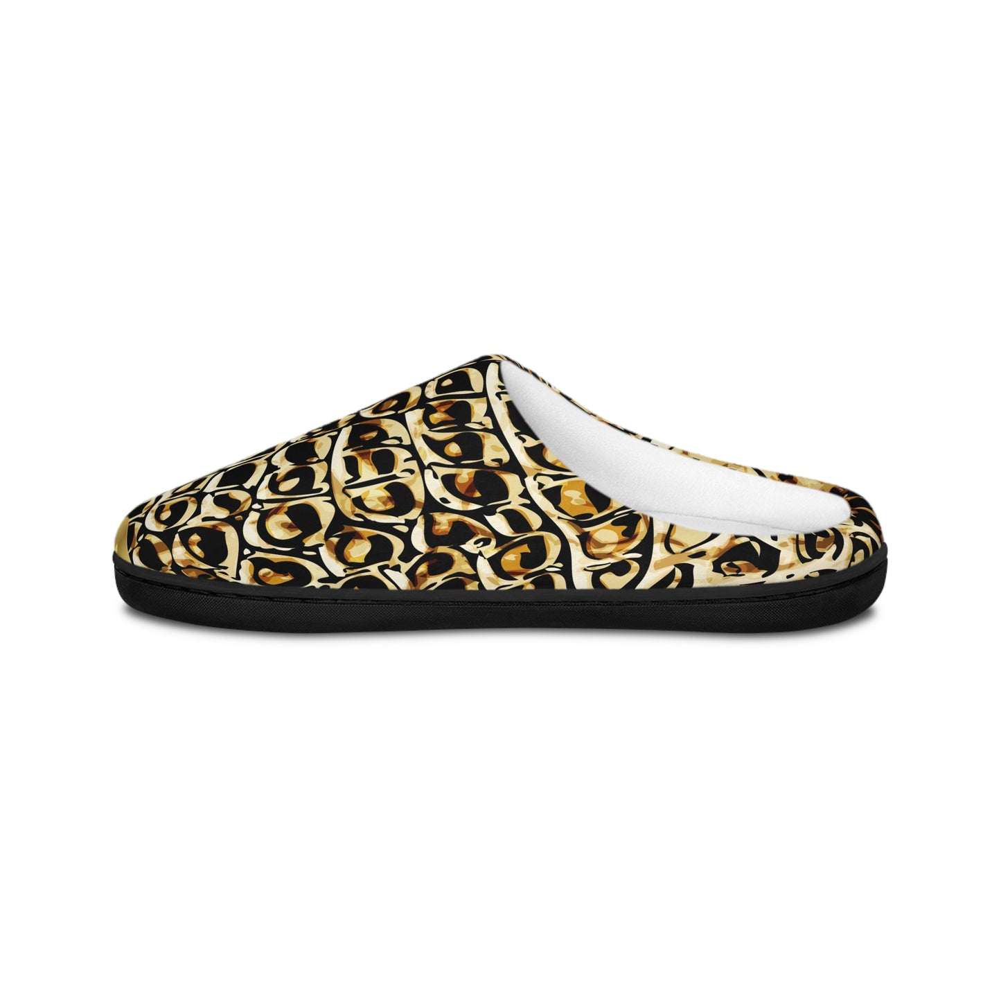 Cozy Men's Indoor Slippers with Luxurious Animal Print Design